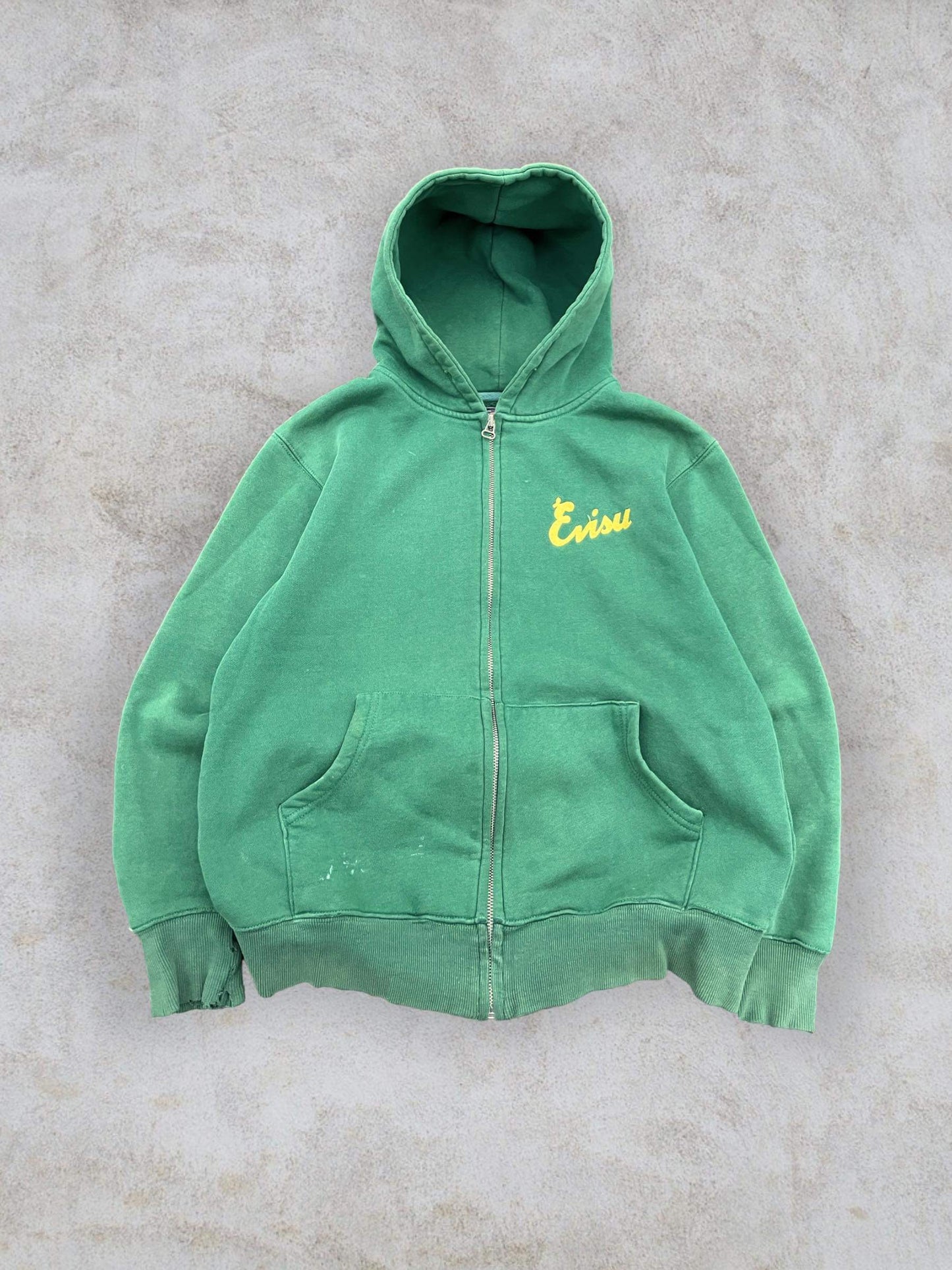 (L) 00’s Forest Green Evisu Zip Up