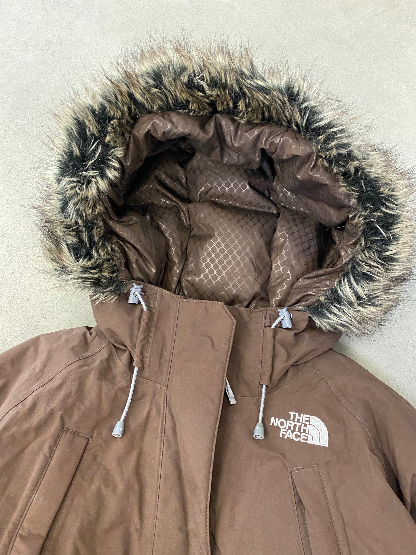 (Womens M) The North Face Hyvent Parka Brown