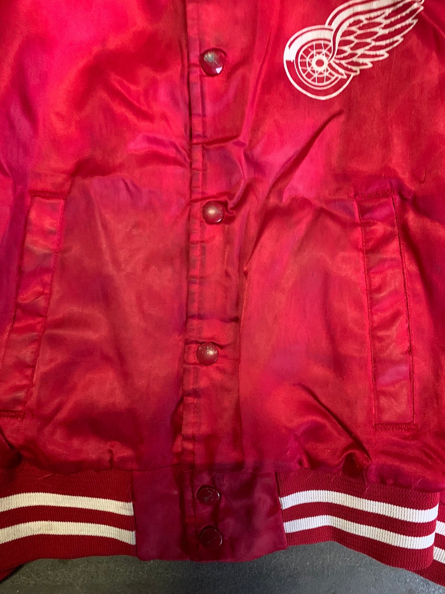 (XS) 1992 Chalkline Detroit Red Wings Satin Jacket