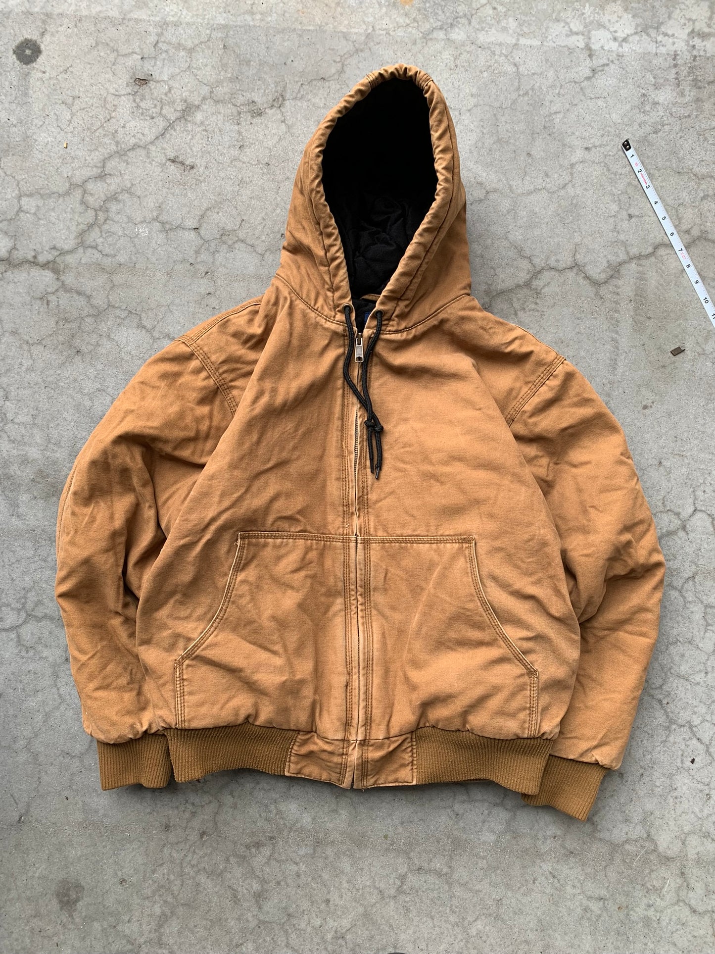 (L) Vintage Hooded Workwear Jacket