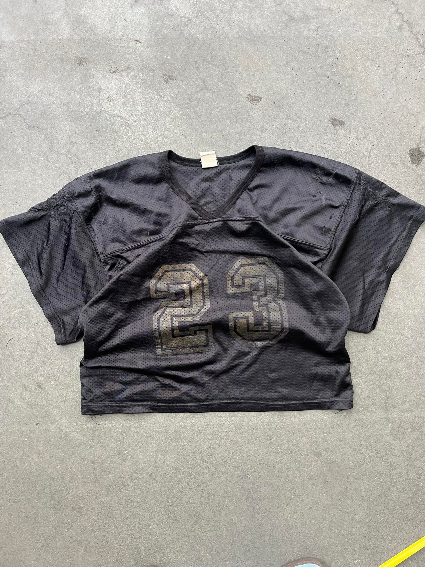 (S) Vintage Cropped Football Jersey