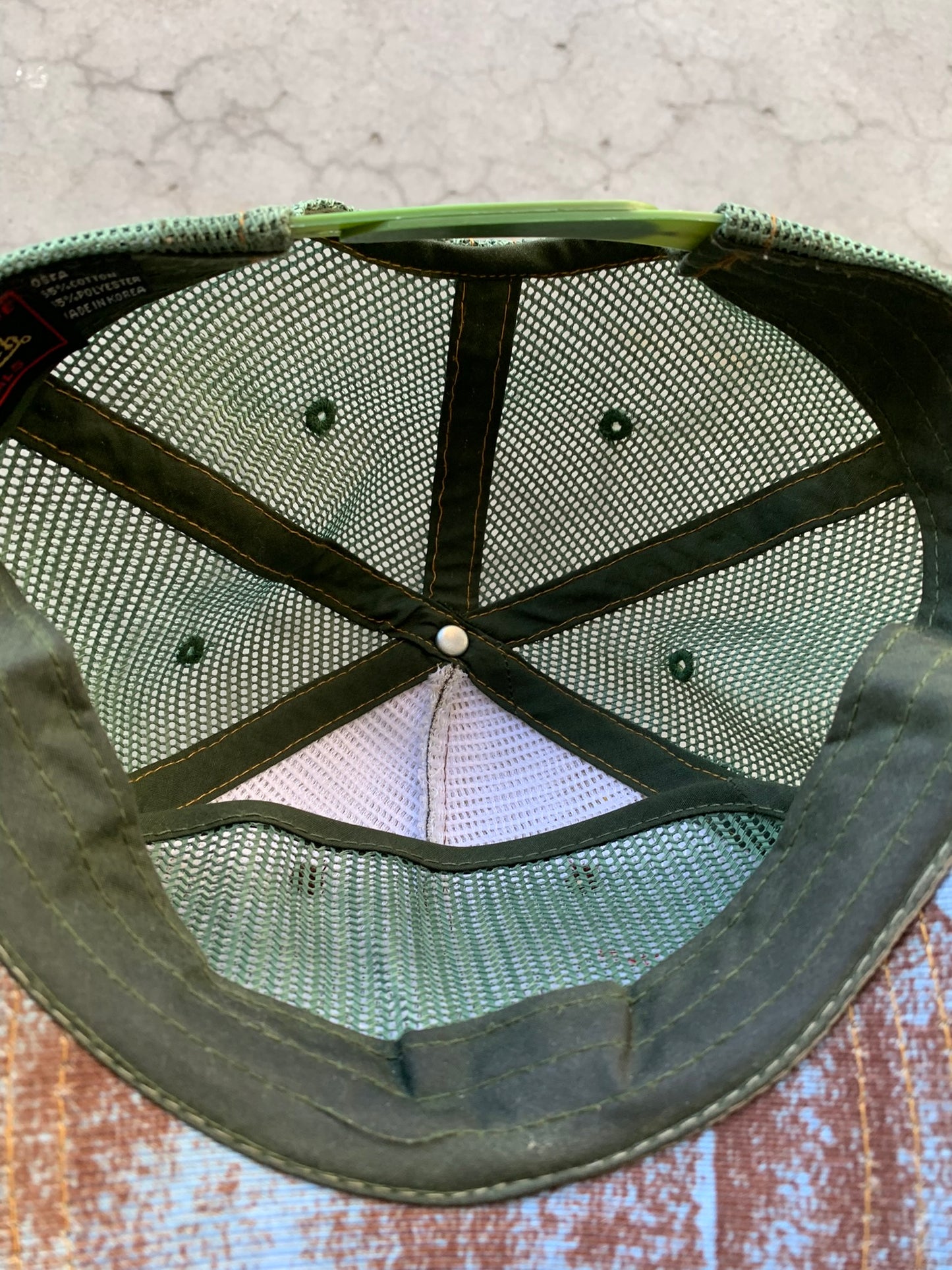 (OSFA) Von Dutch Green & Black Trucker Hat