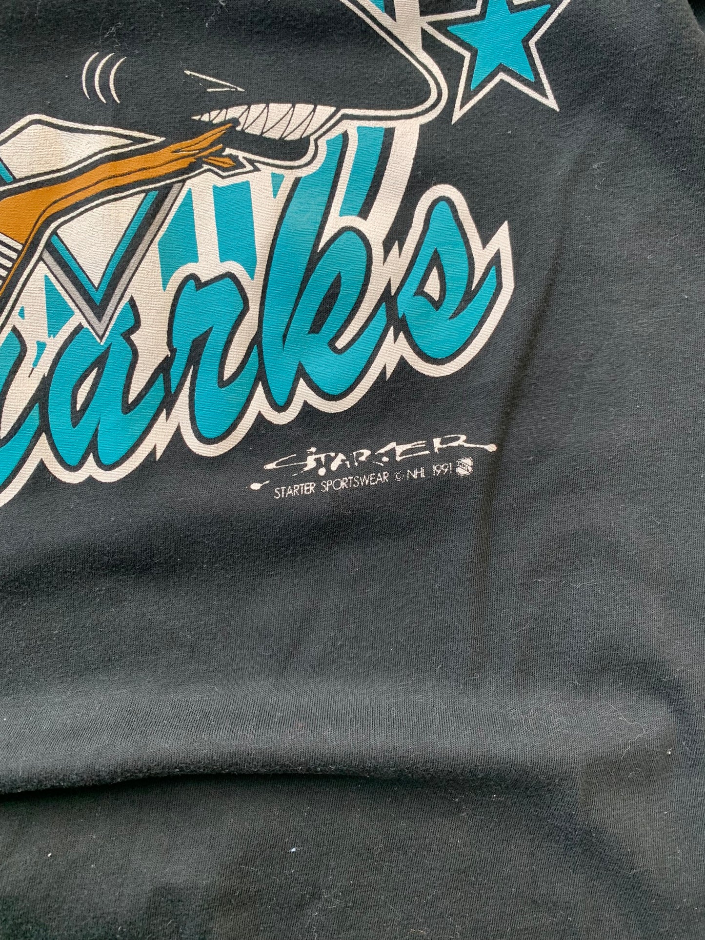 (M) 1991 Starter NHL SJ SHARKS Tee