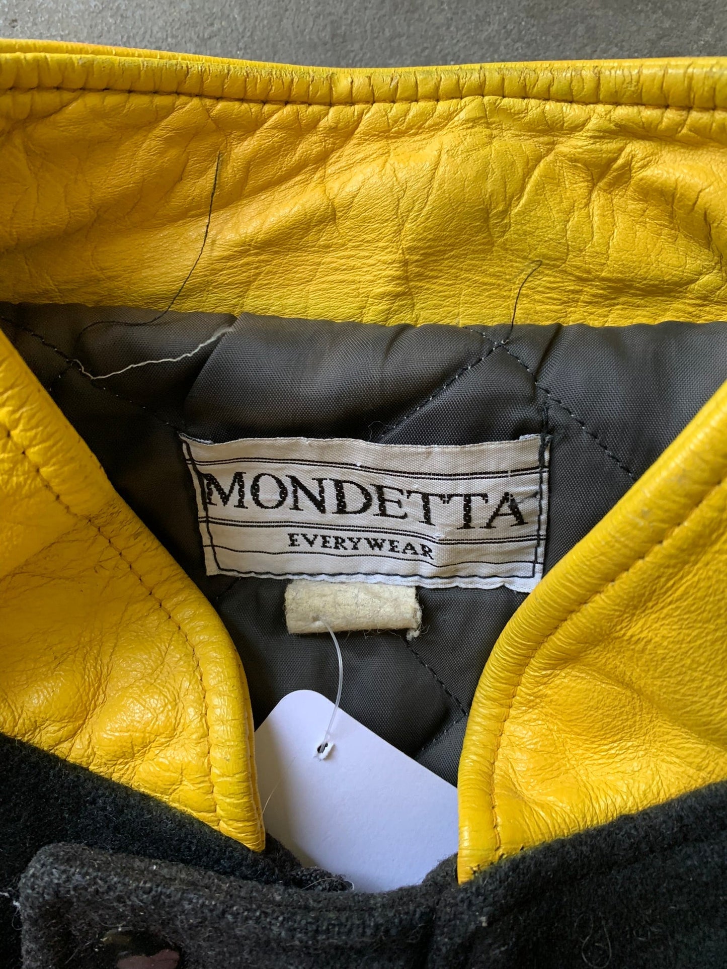 (S) Vintage Mondetta Leather Varsity Jkt