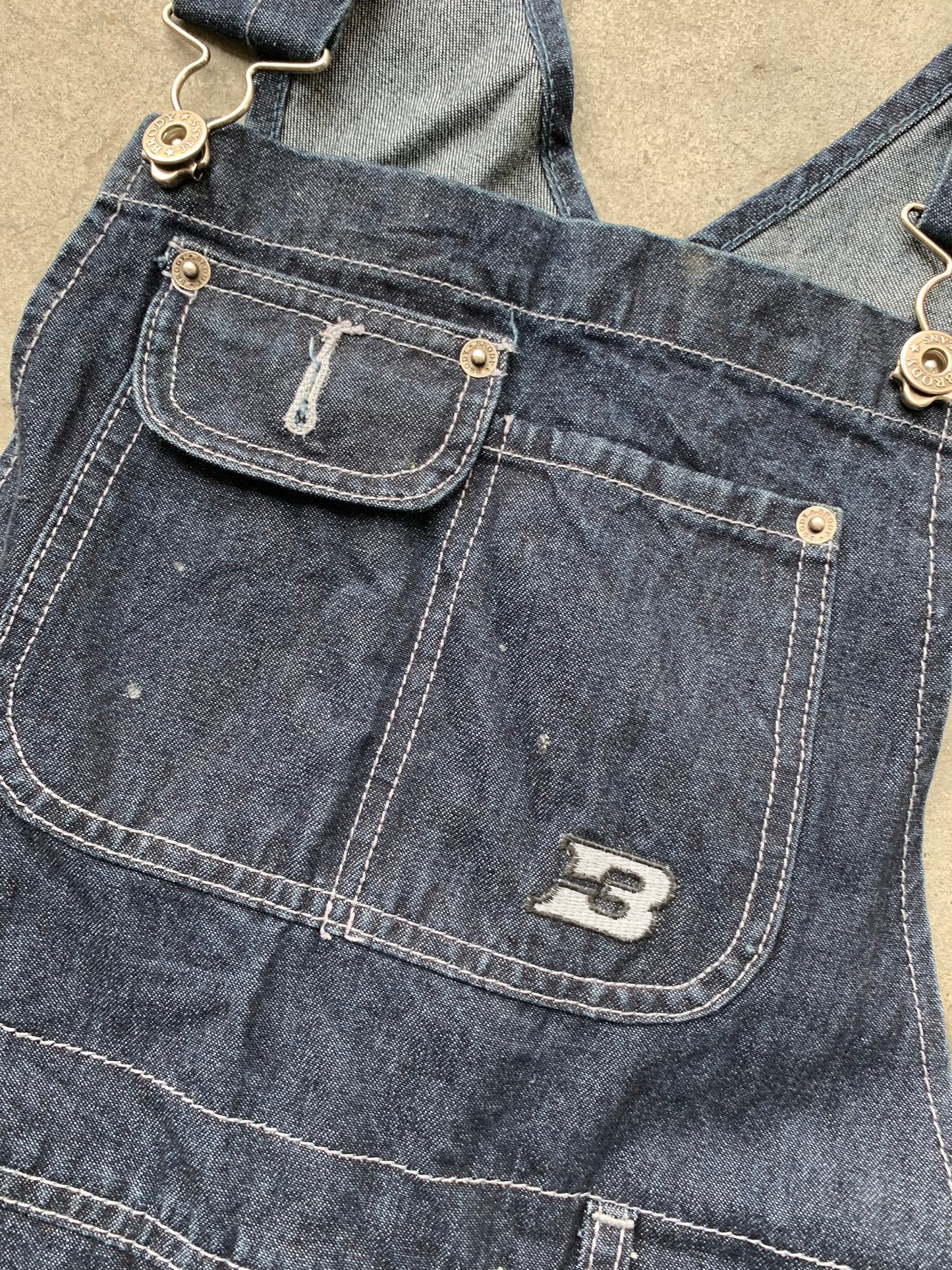(28”) Y2K Brody Jeans Flared Overalls