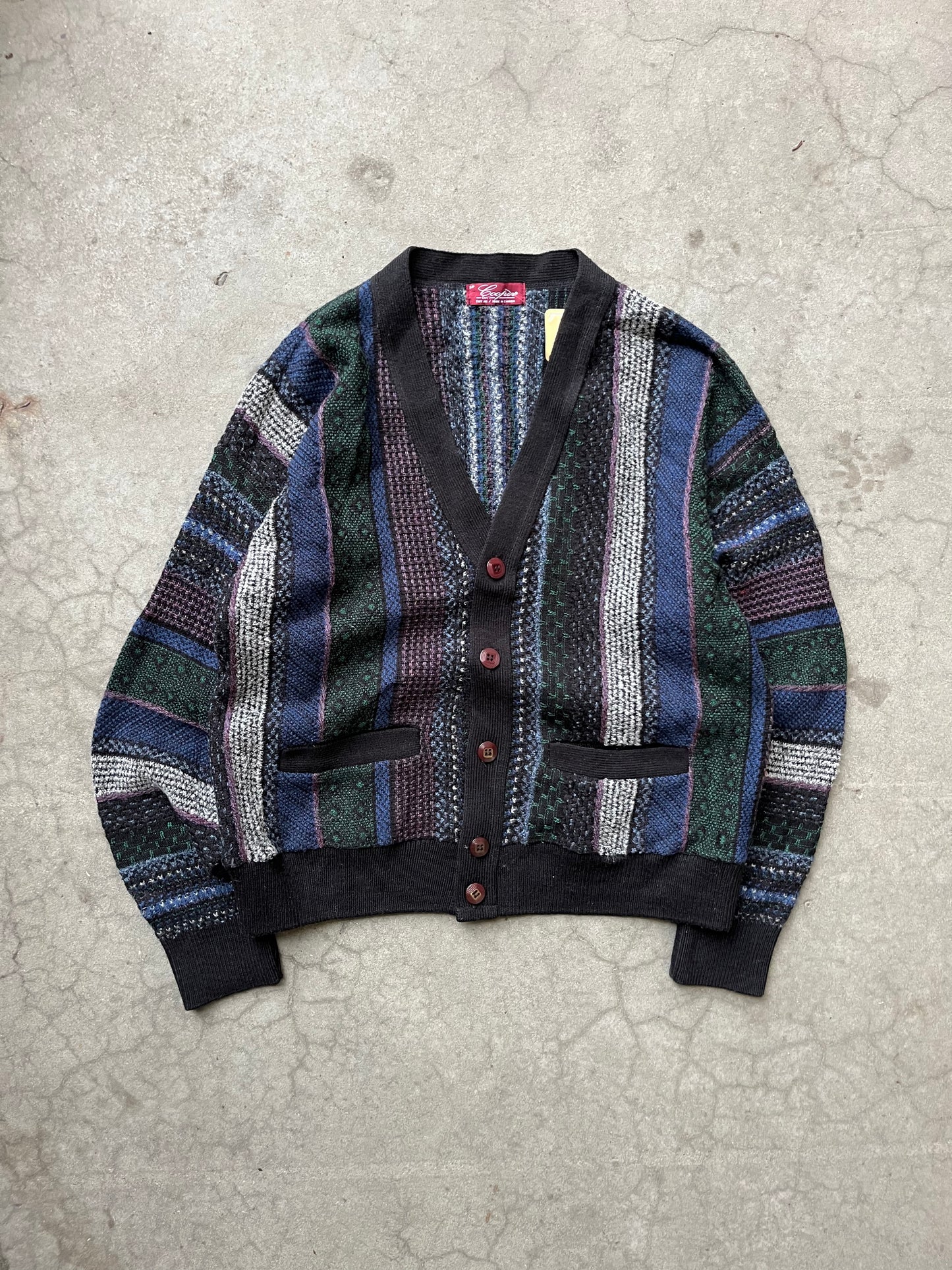 (S) 90s Abstract Cardigan