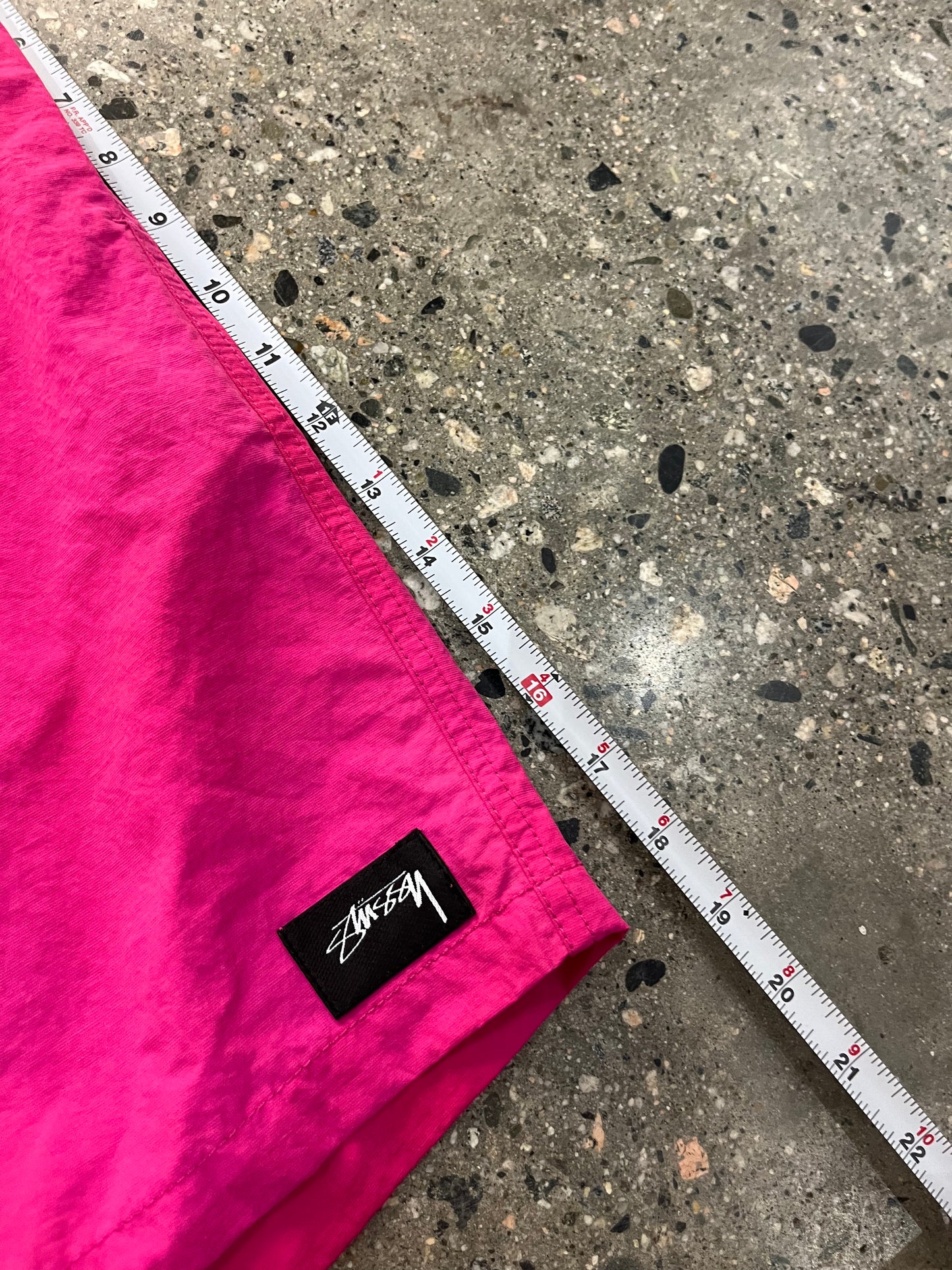 (L) Stussy Classic Script Magenta Shorts