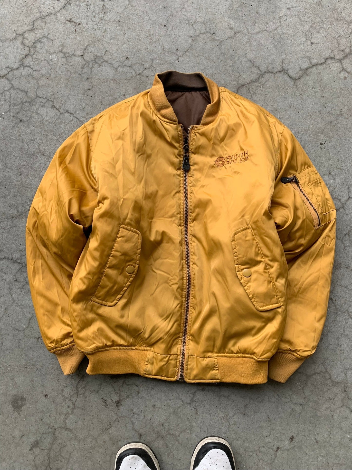 (L) Vintage Reversible SouthPole Bomber