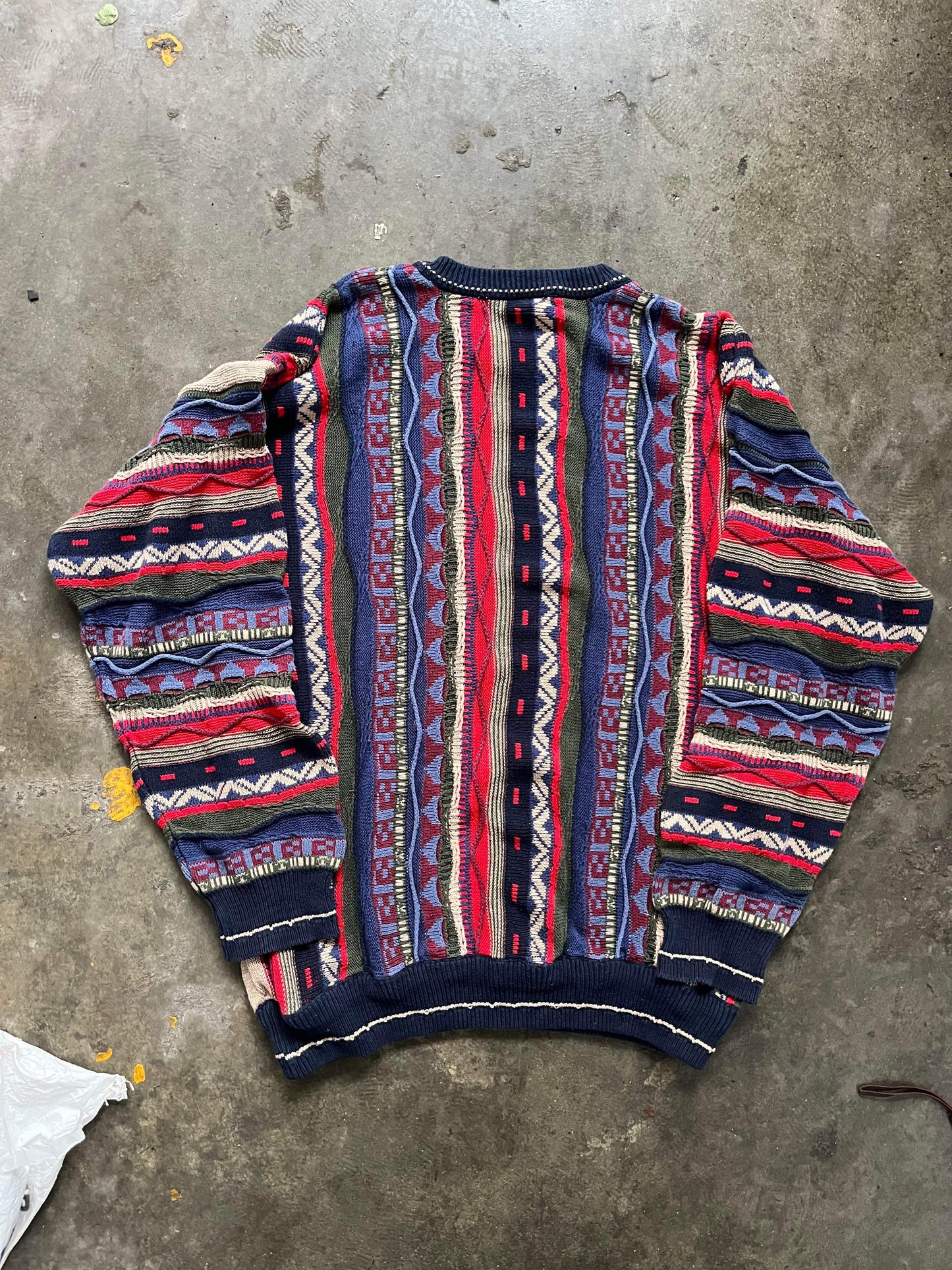 (2X) Vintage 3D Coogi Style Knit