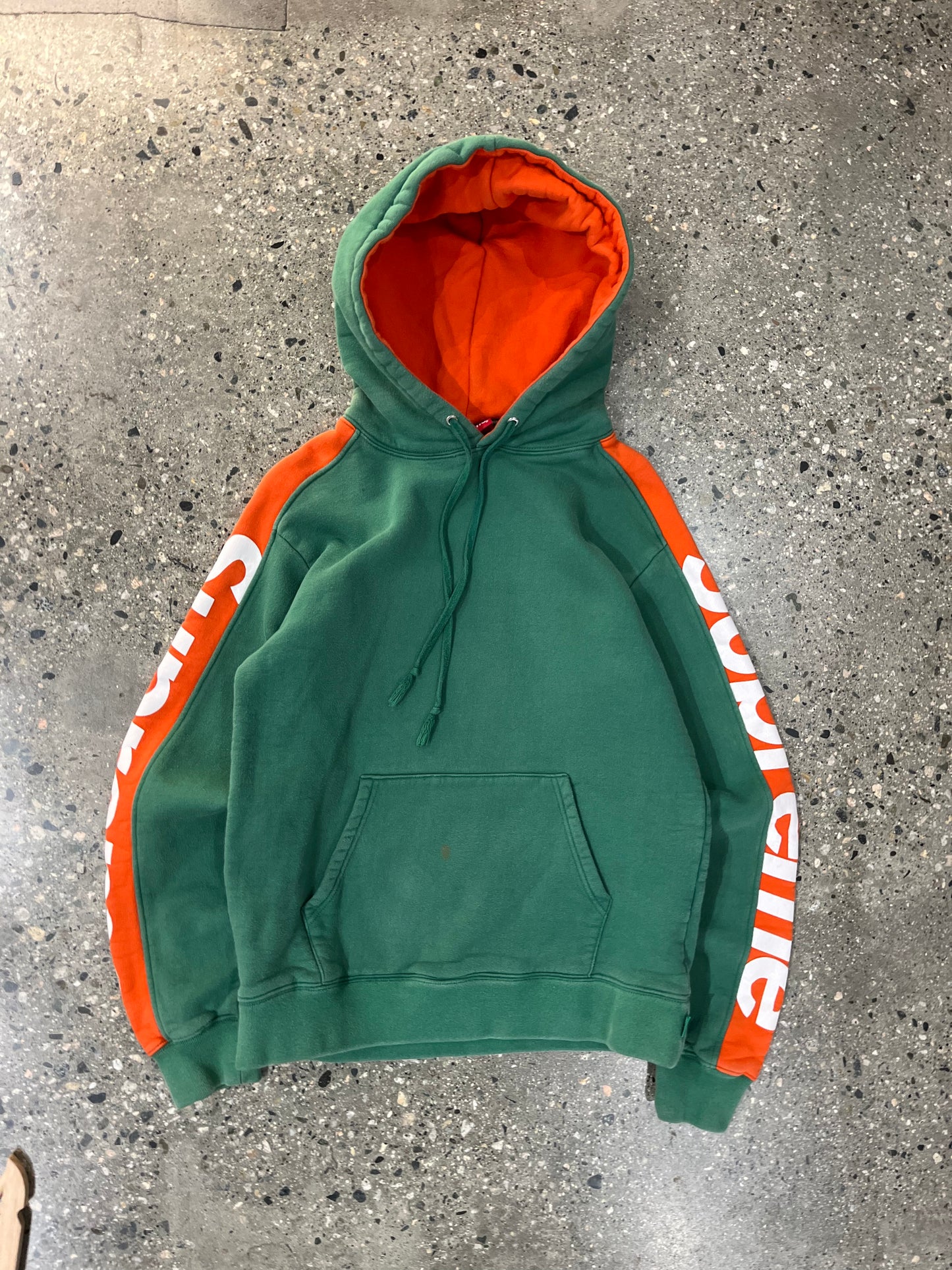 00's Supreme Arm Logo  Green Hoodie