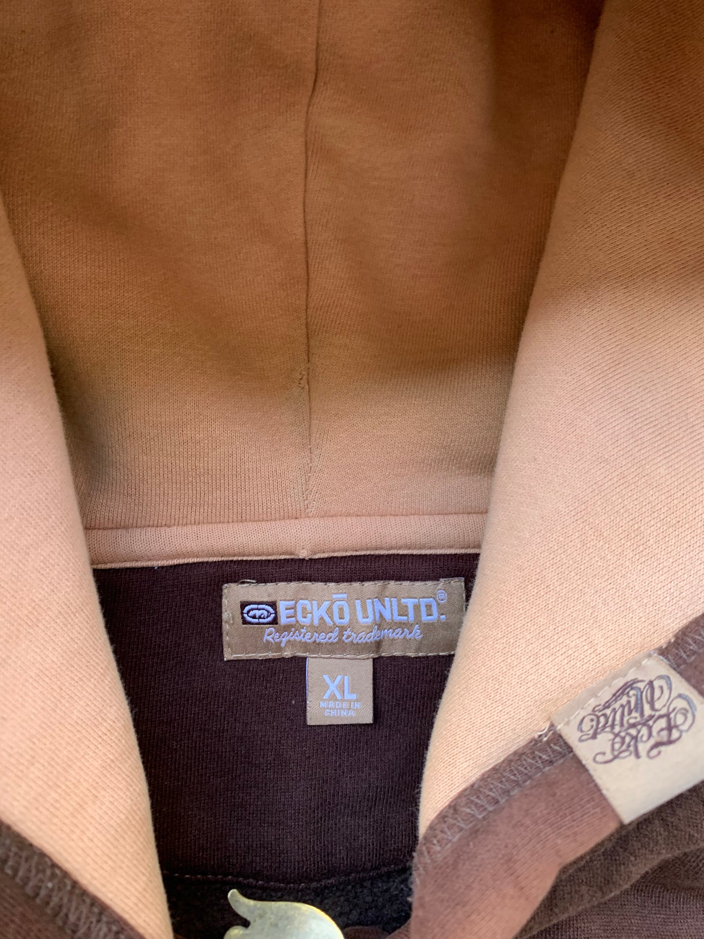 (XL) Y2K Sunfaded Brown Ecko Zip Up