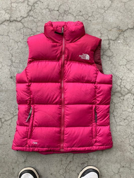(M) The North Face 700 Hot Pink Puffer Vest