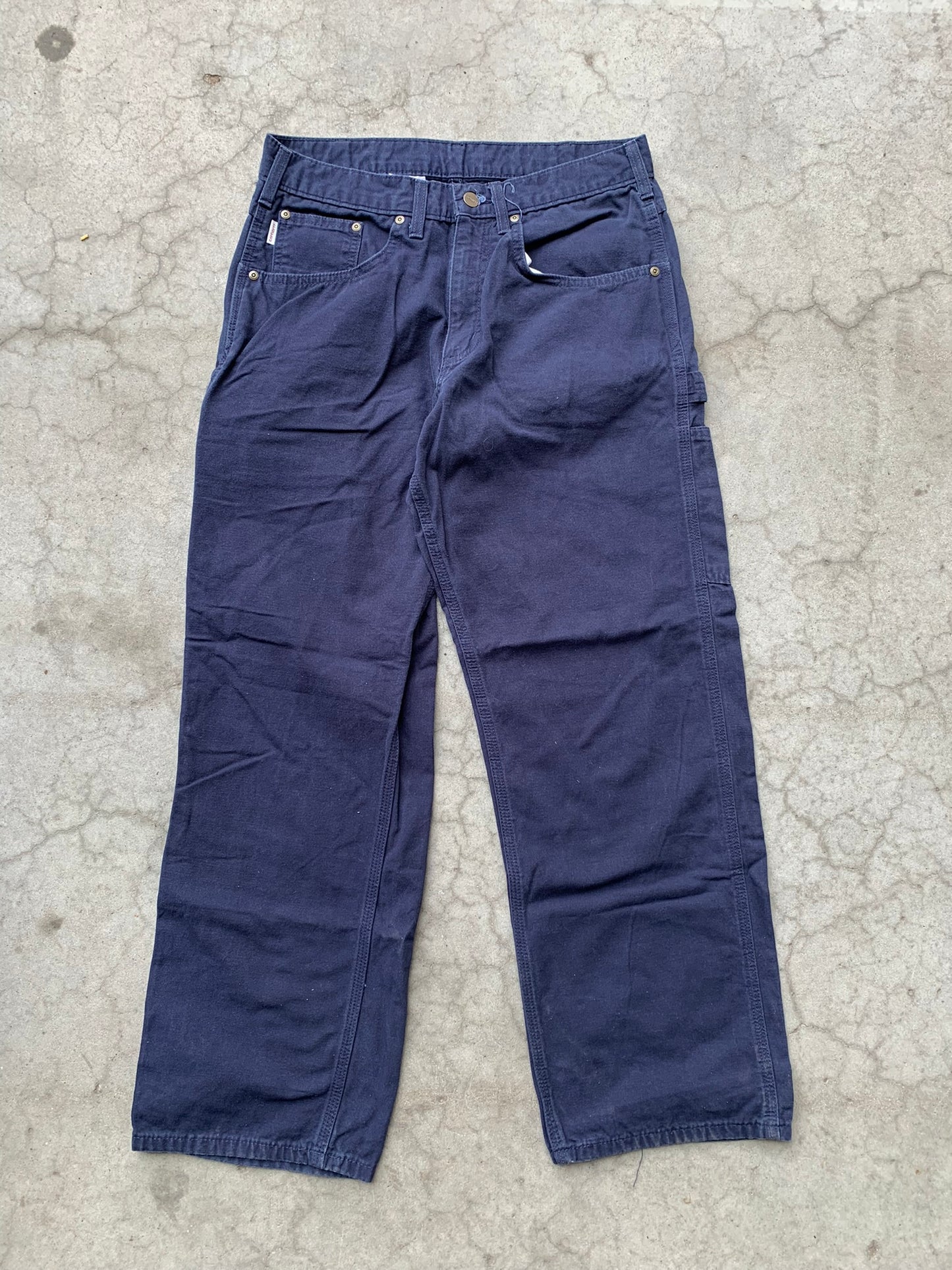 (32”) 00’s Navy Carhartt Dungarees