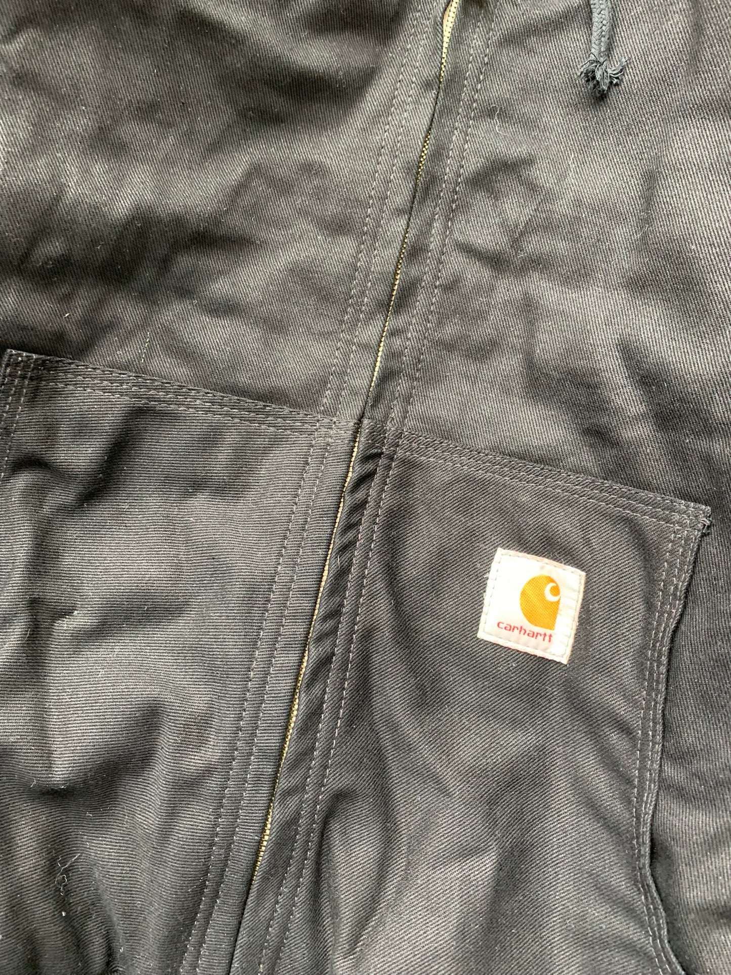 (M/L) Black Carhartt Reworked Hooded Jacket