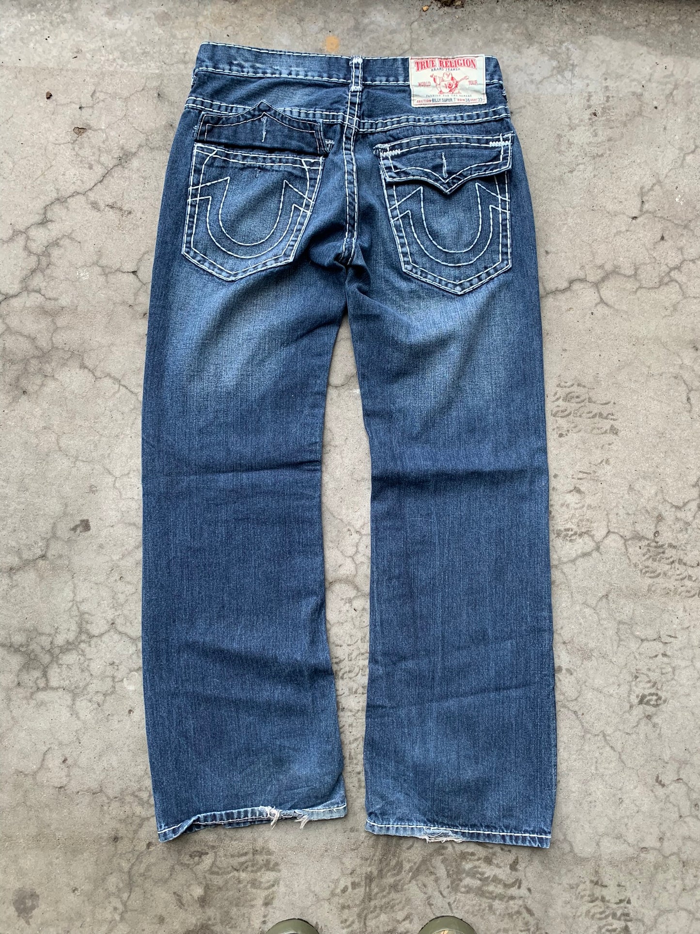 (36”) True Religion Baggy Denim