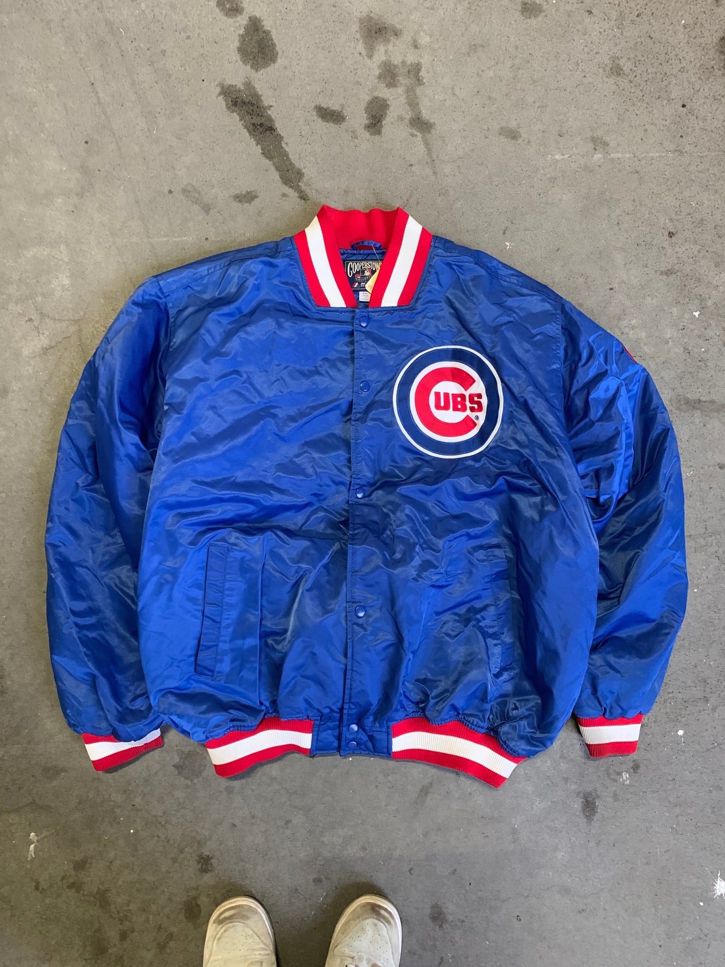 (4X) Chicago Cubs Satin Bomber Jkt