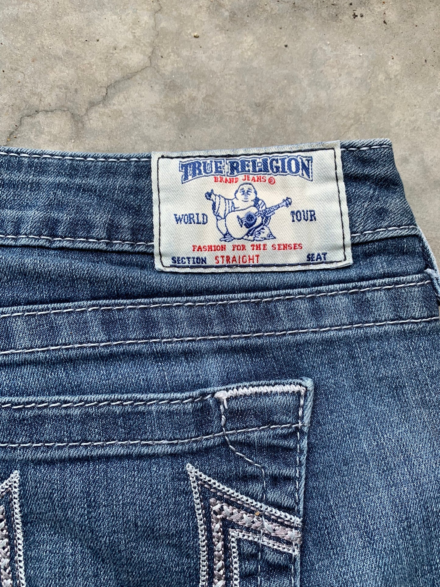 (32”) True Religion Straight Leg Denim