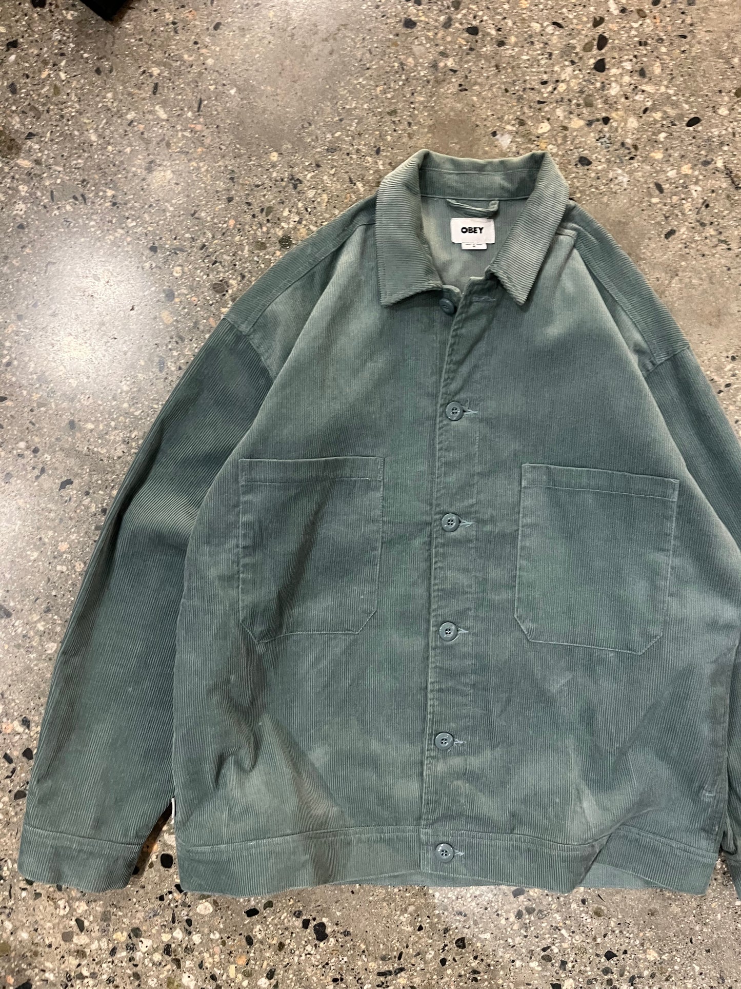 (M) Obey Corduroy Button-Up Jacket