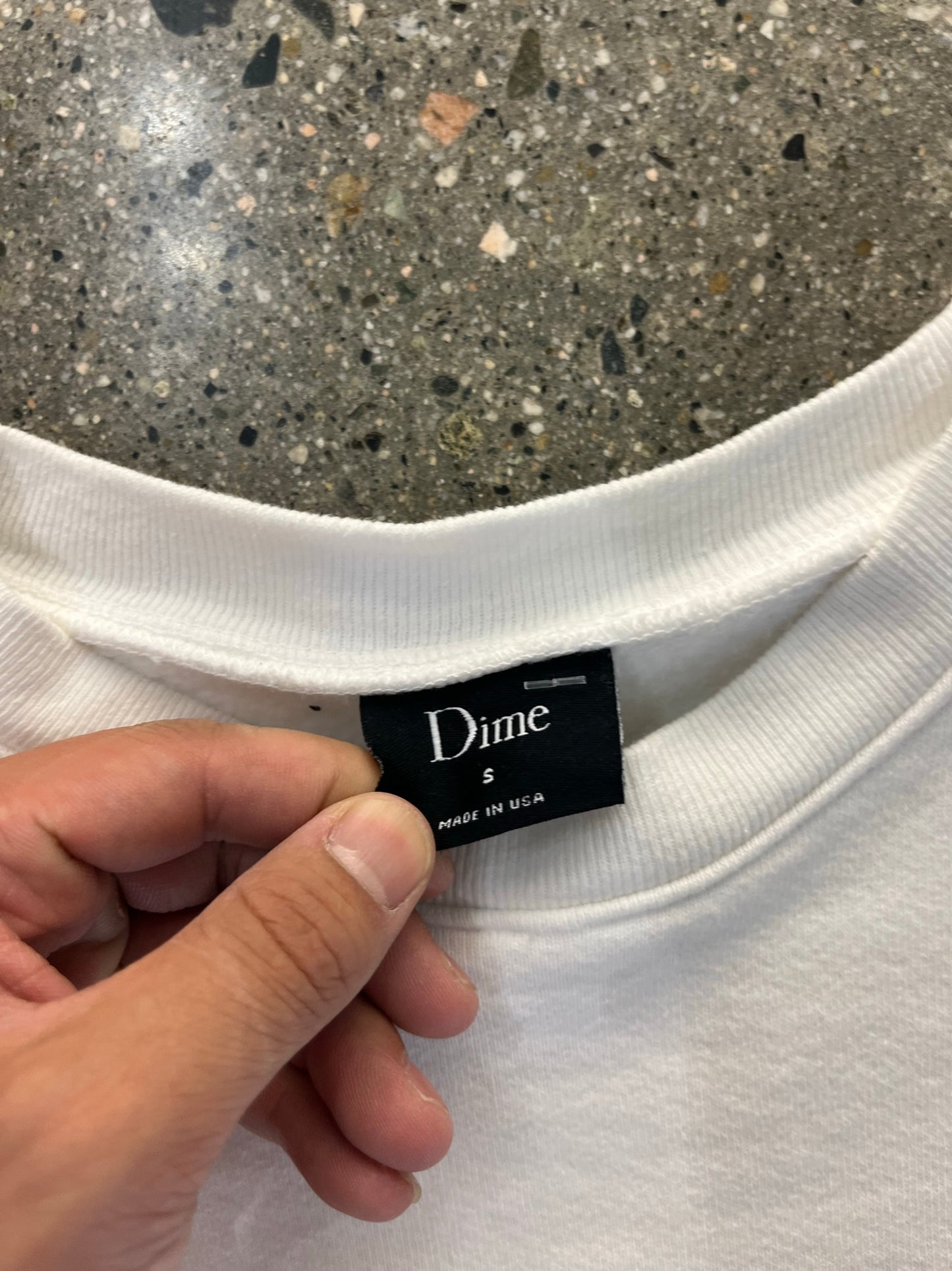 00's Dime All White Crewneck