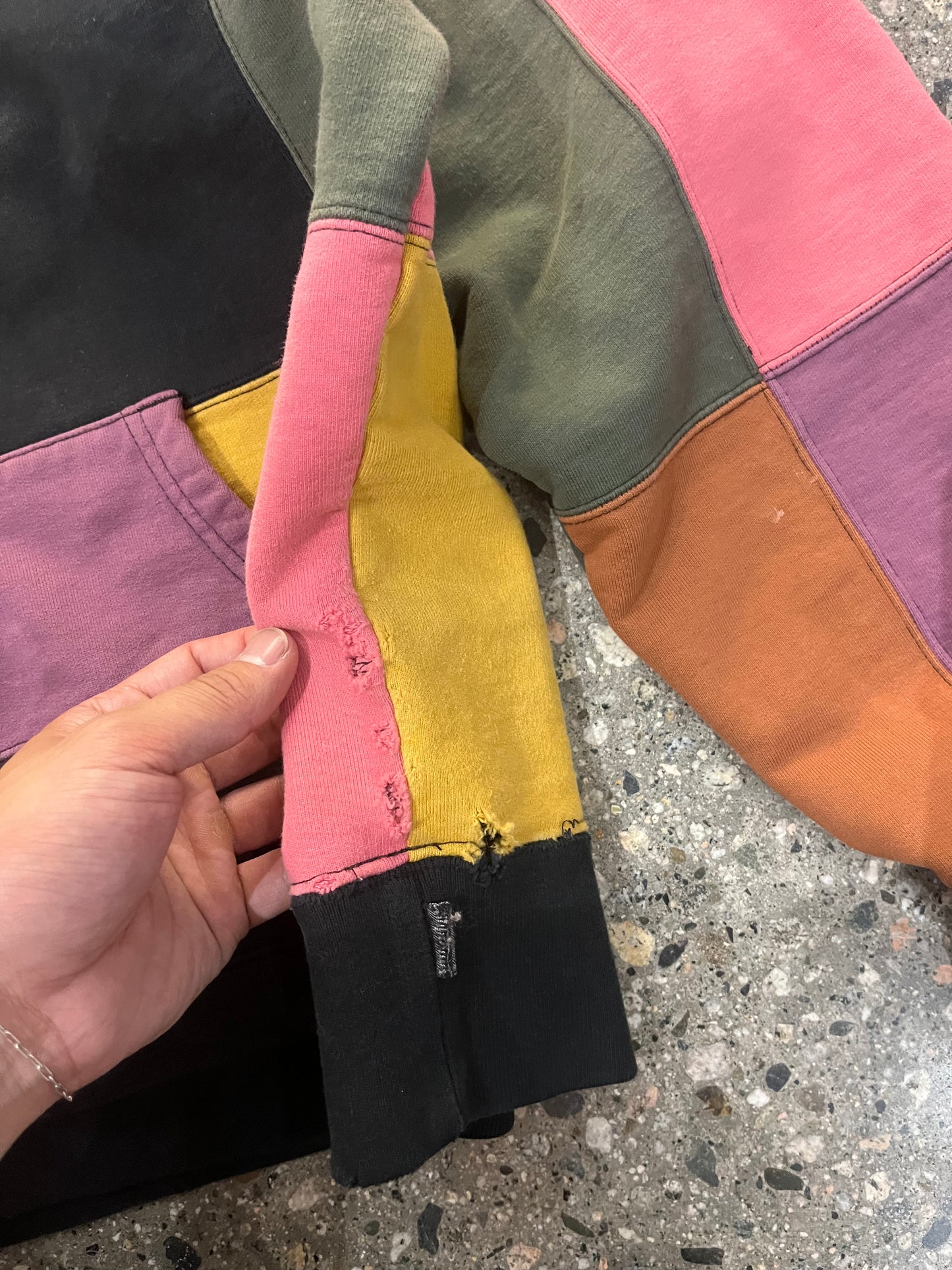 (M)  Supreme Colour-Block Squares Hoodie