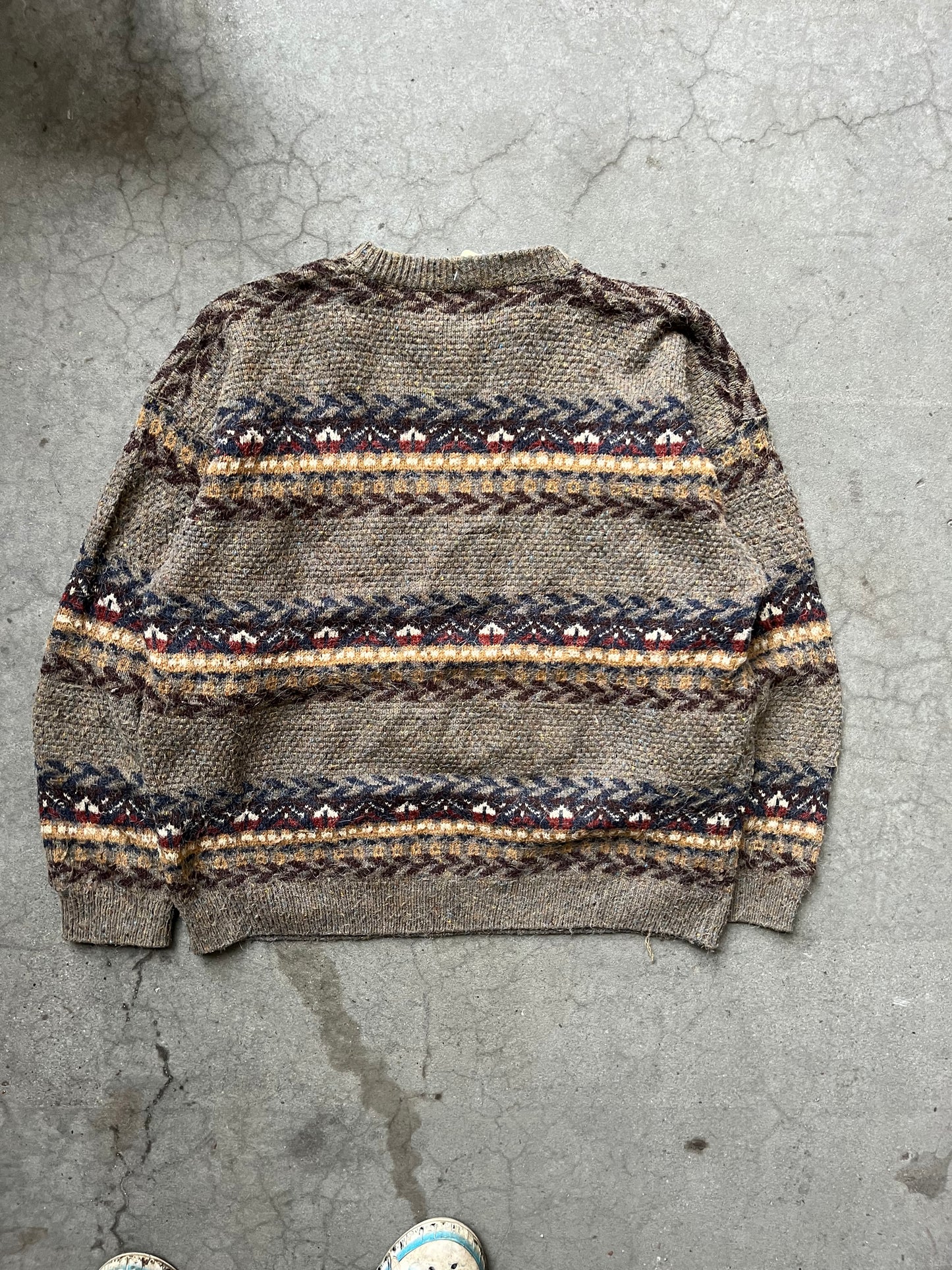 (L) 90s Vintage Brown Knit
