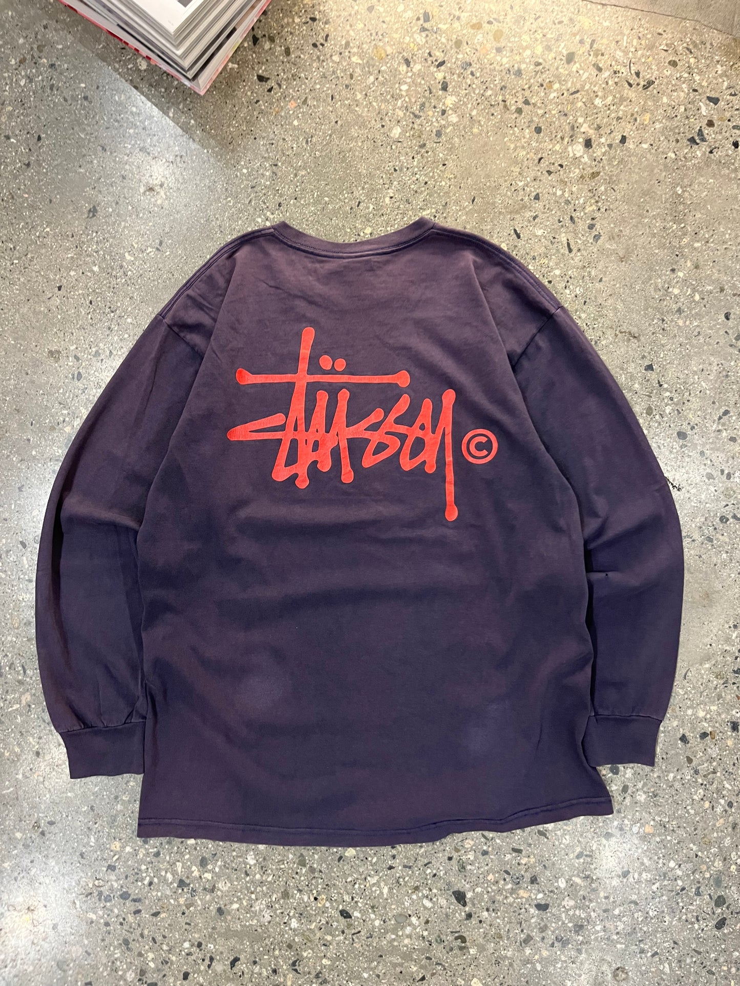 (L) Stussy Small Script Sunfaded LS