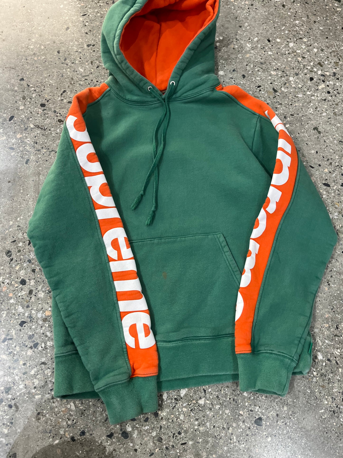 00's Supreme Arm Logo  Green Hoodie