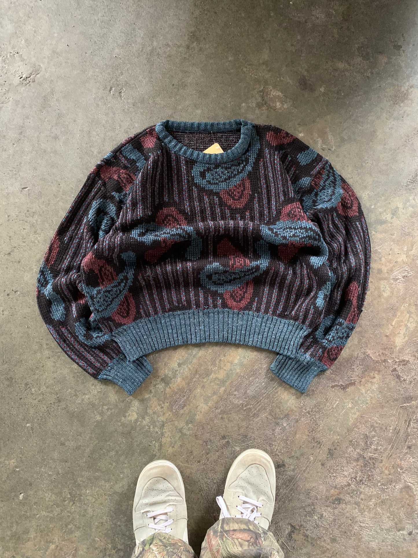 (S) Vintage Abstract Knit