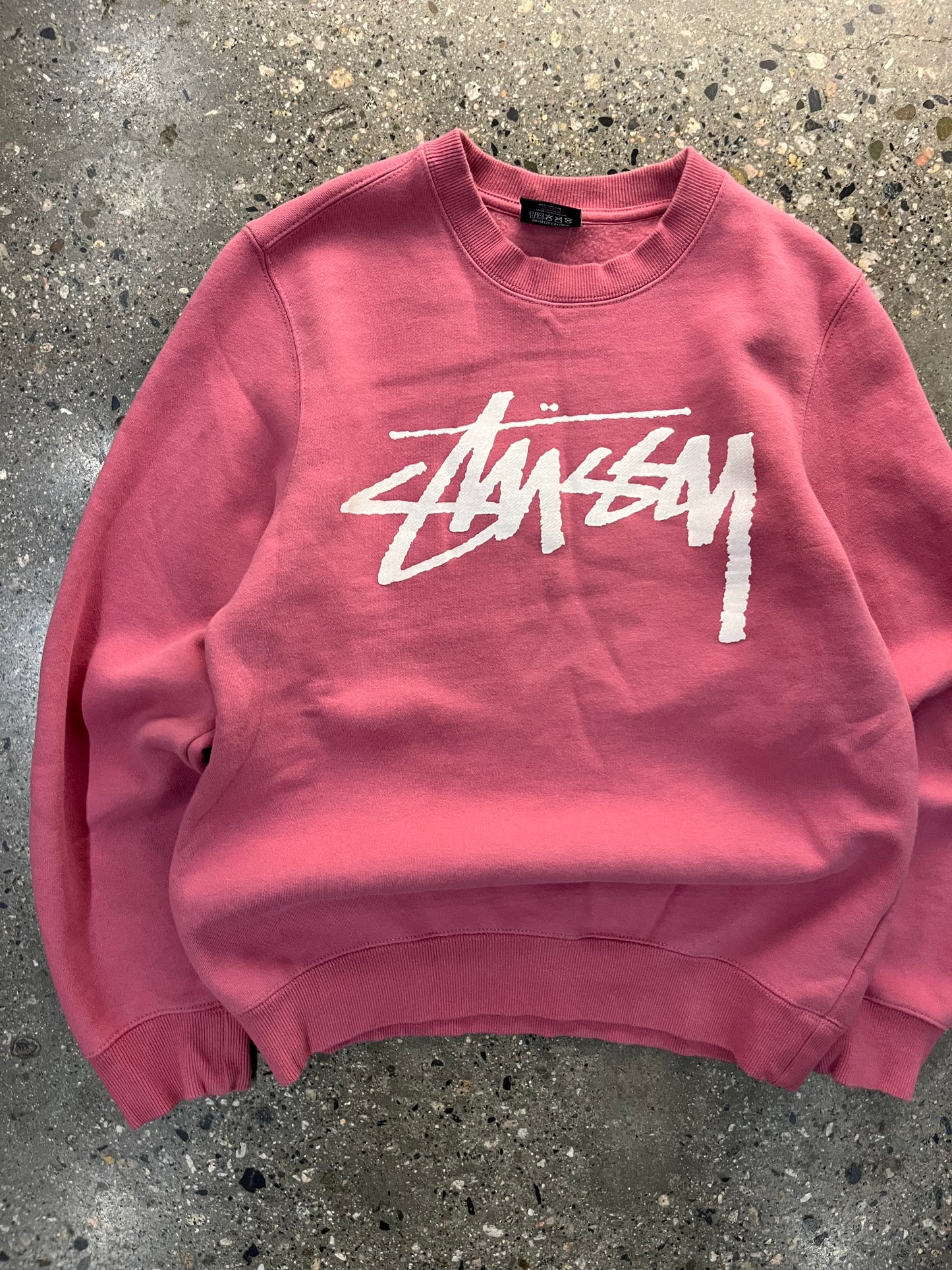 (S) Stussy Classic Script Centre Big Graphic Crewneck