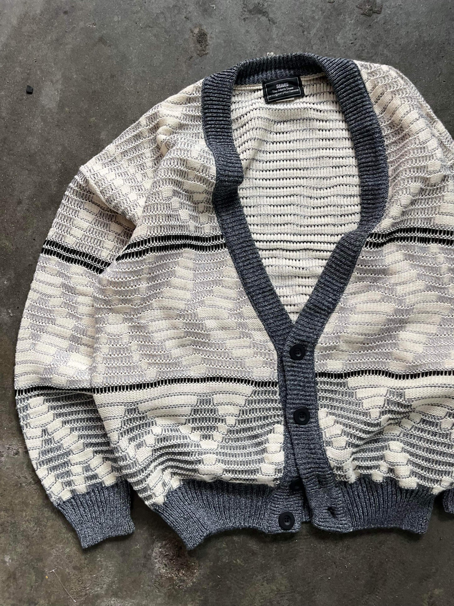 (L/XL) 80s Sears Cardigan Knit
