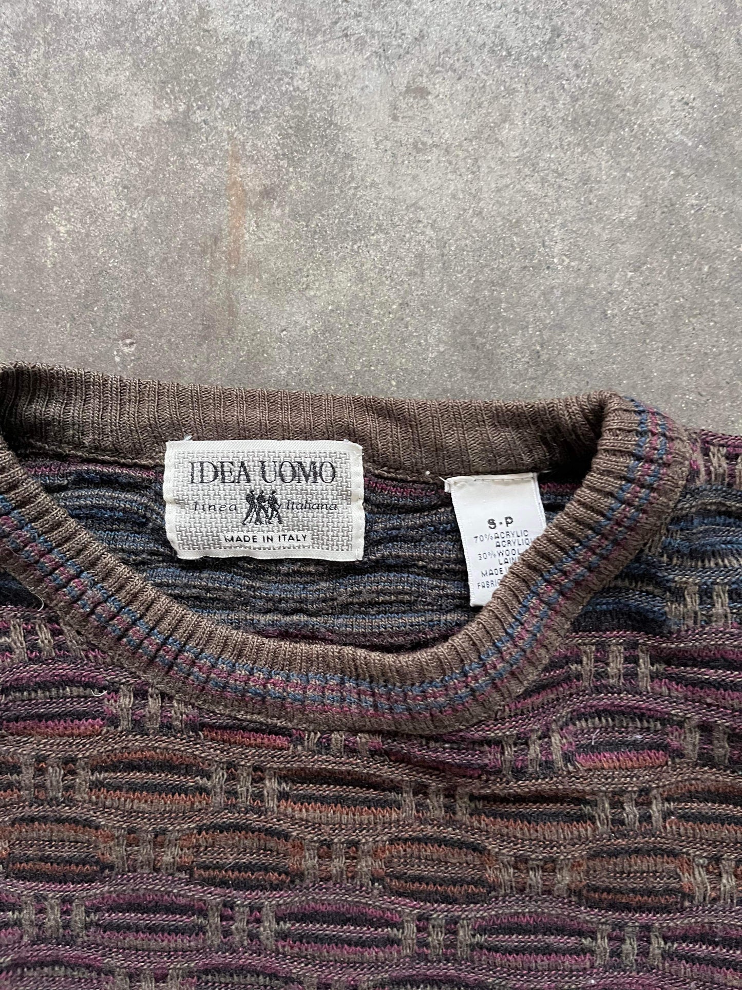 (S) Vintage Made in Italy Texture Knit