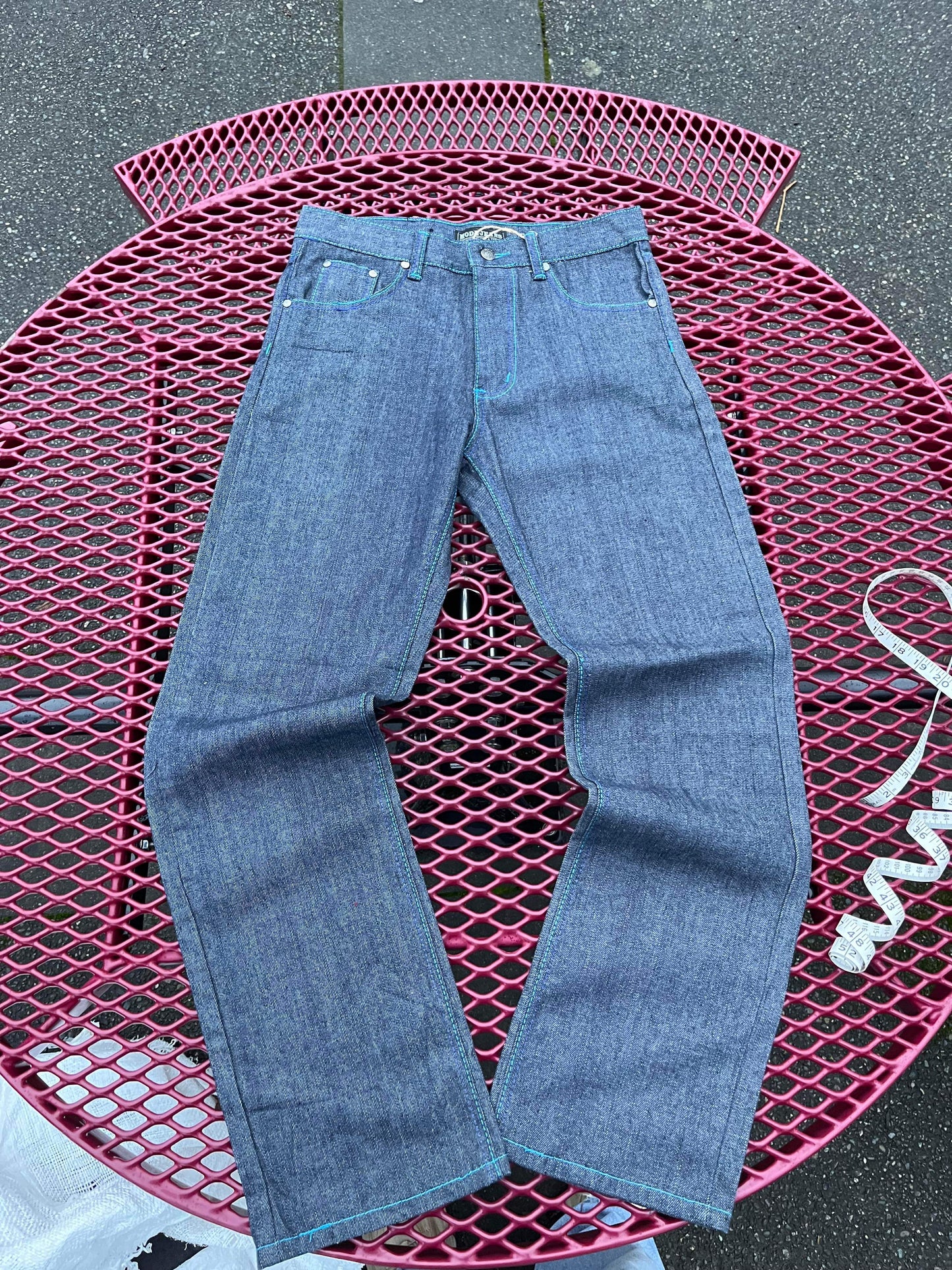 (30) Y2K Moda Contrast Denim