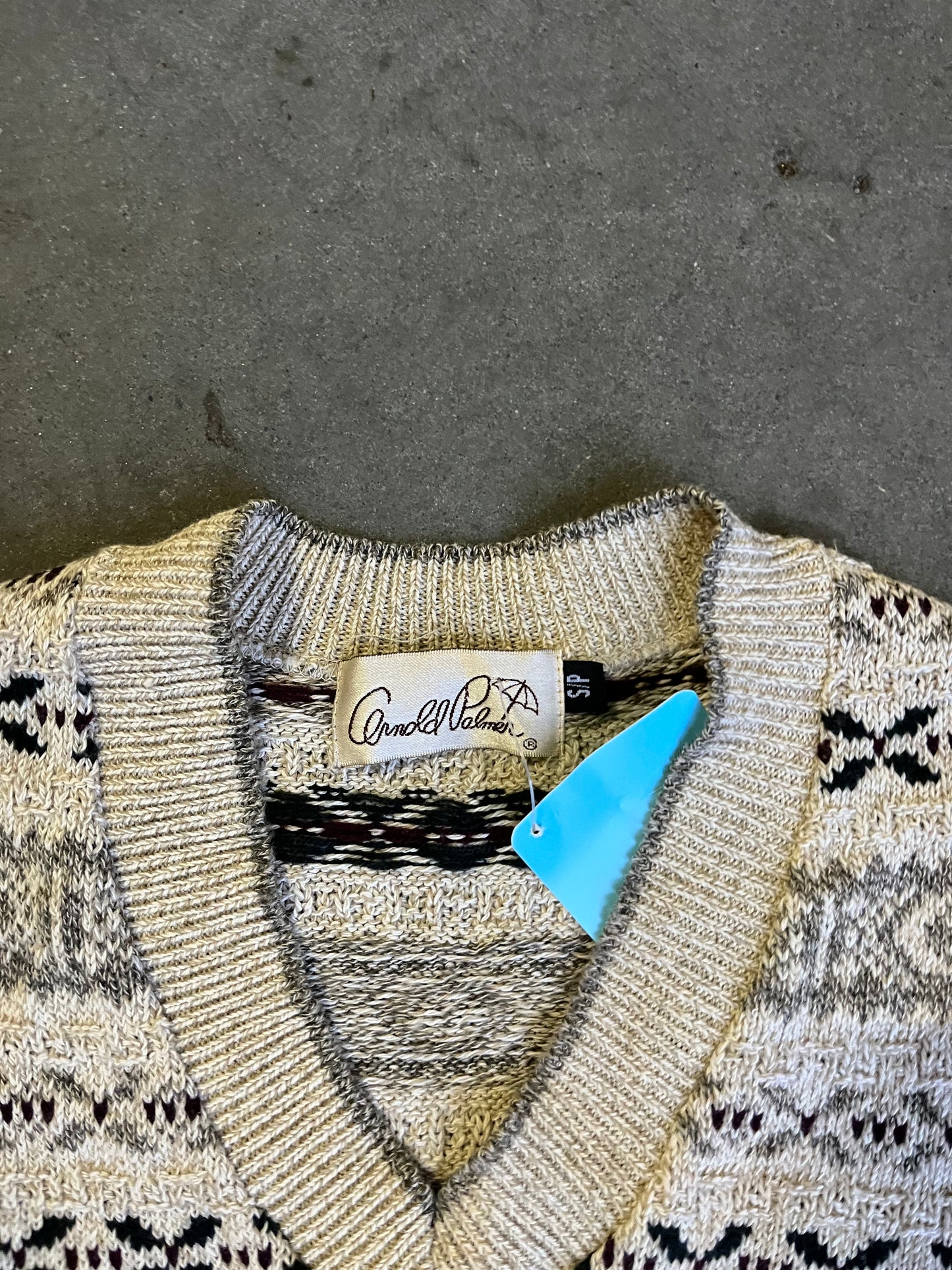 (S) 90s Arnold Palmer Abstract Sweater vest