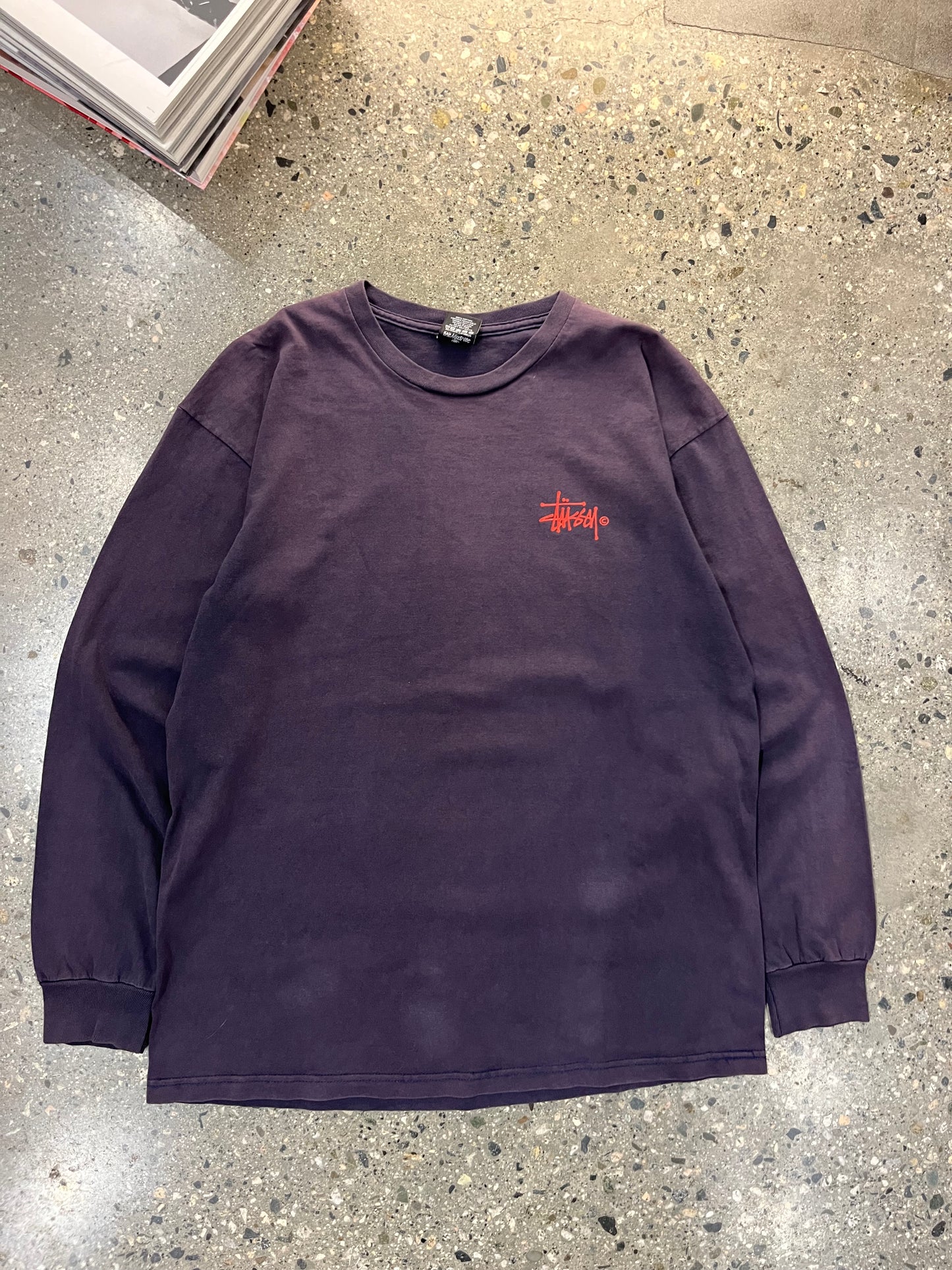 (L) Stussy Small Script Sunfaded LS