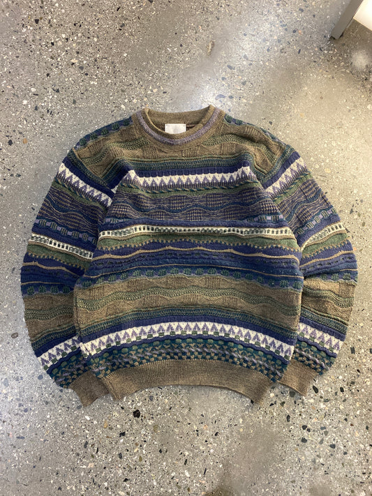 (S/M) London Fog 3D Coogi Style Knit