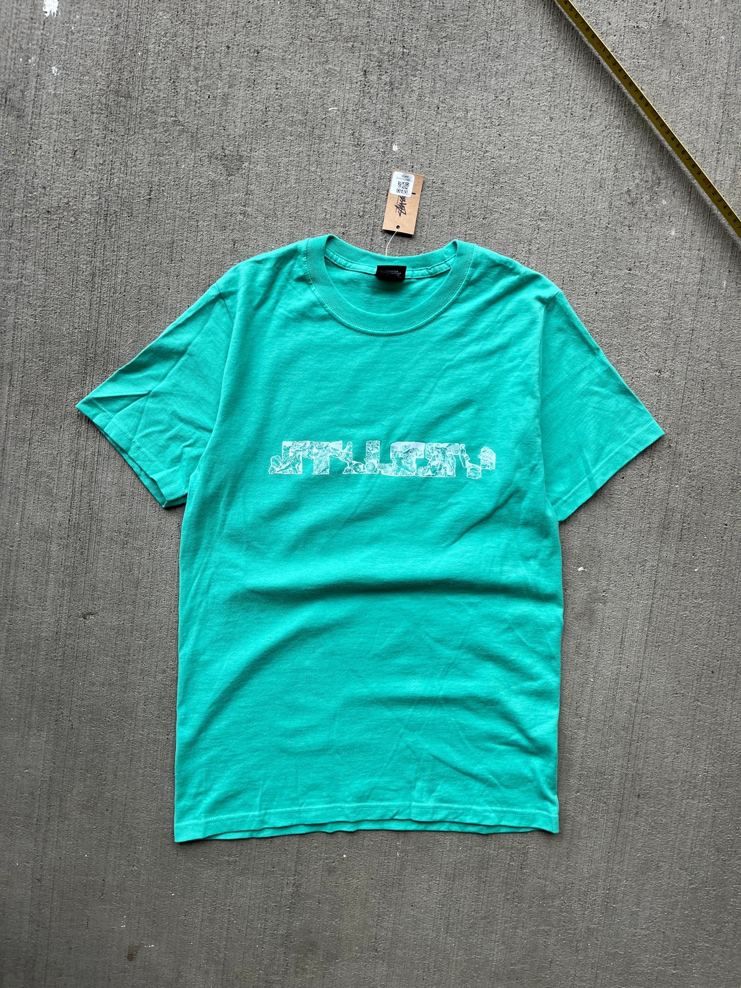 (S) 00s Stussy Teal Green Tee ~