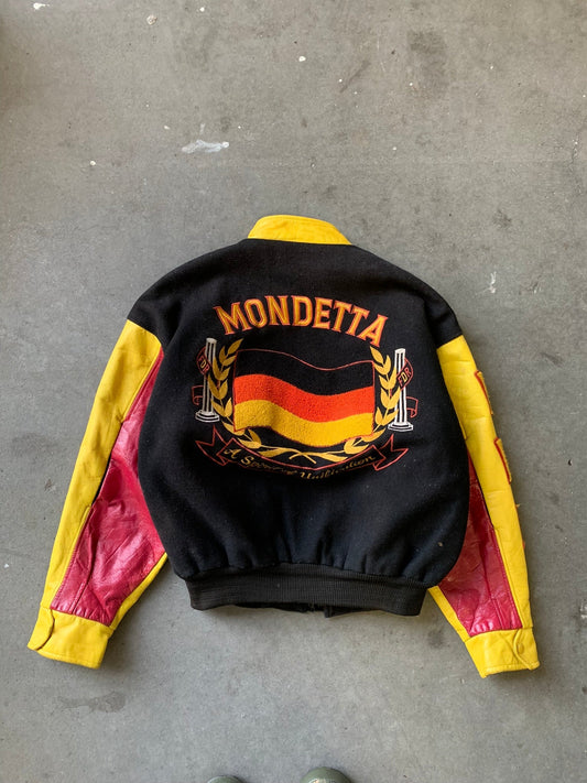 (S) Vintage Mondetta Leather Varsity Jkt