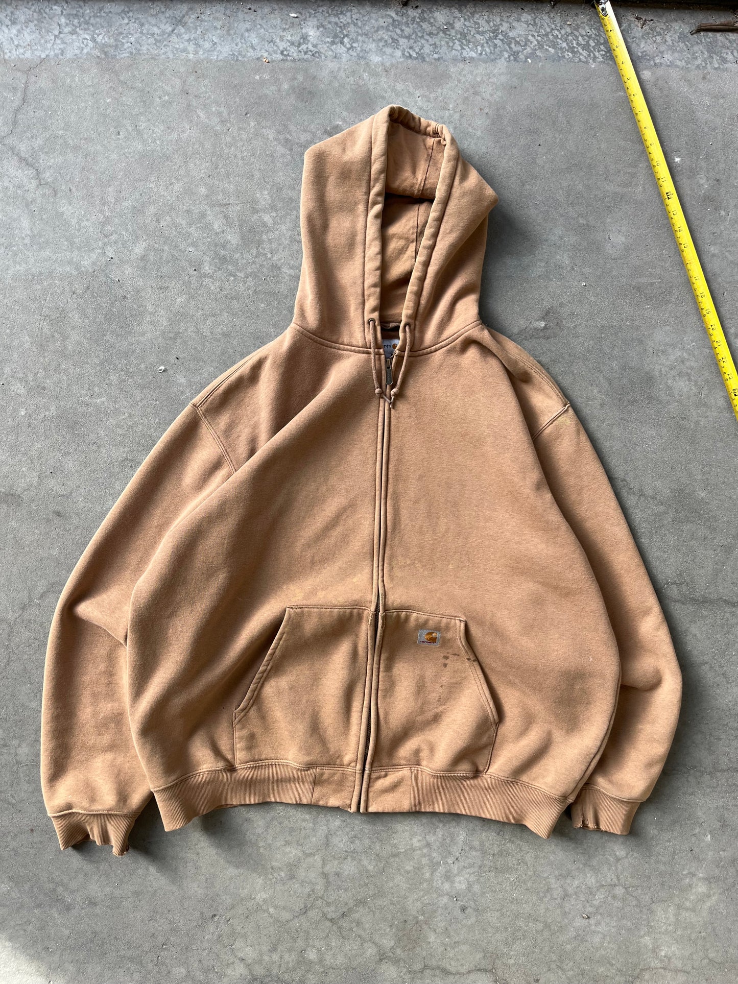 (2X) Carhartt Sand Brown Zip Up Hoodie