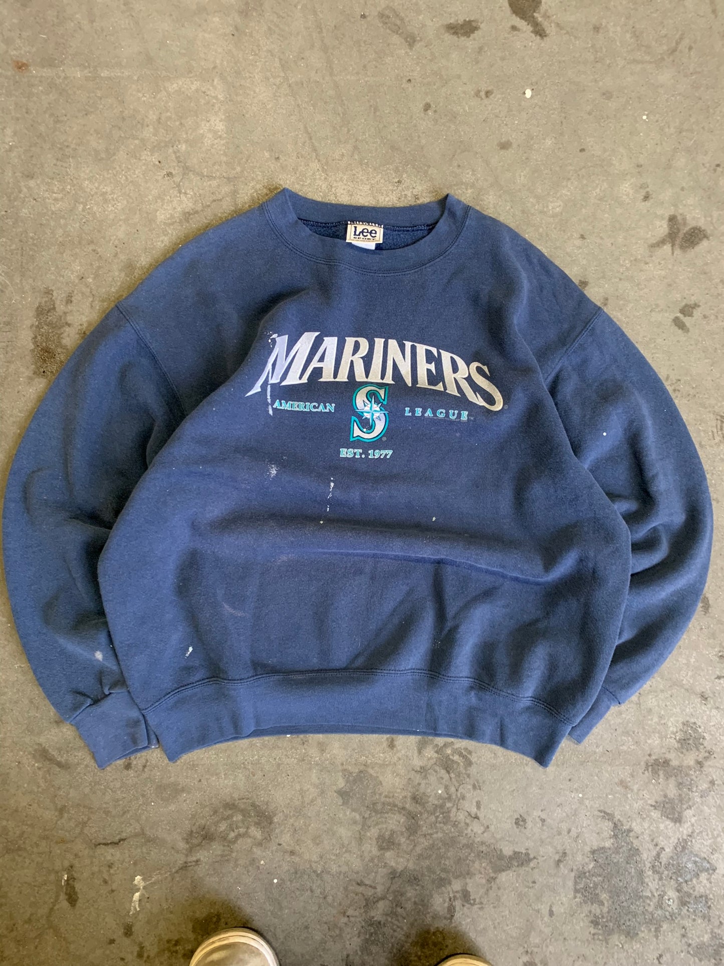 (M) 04’ Seattle Mariners Splatter Crewneck
