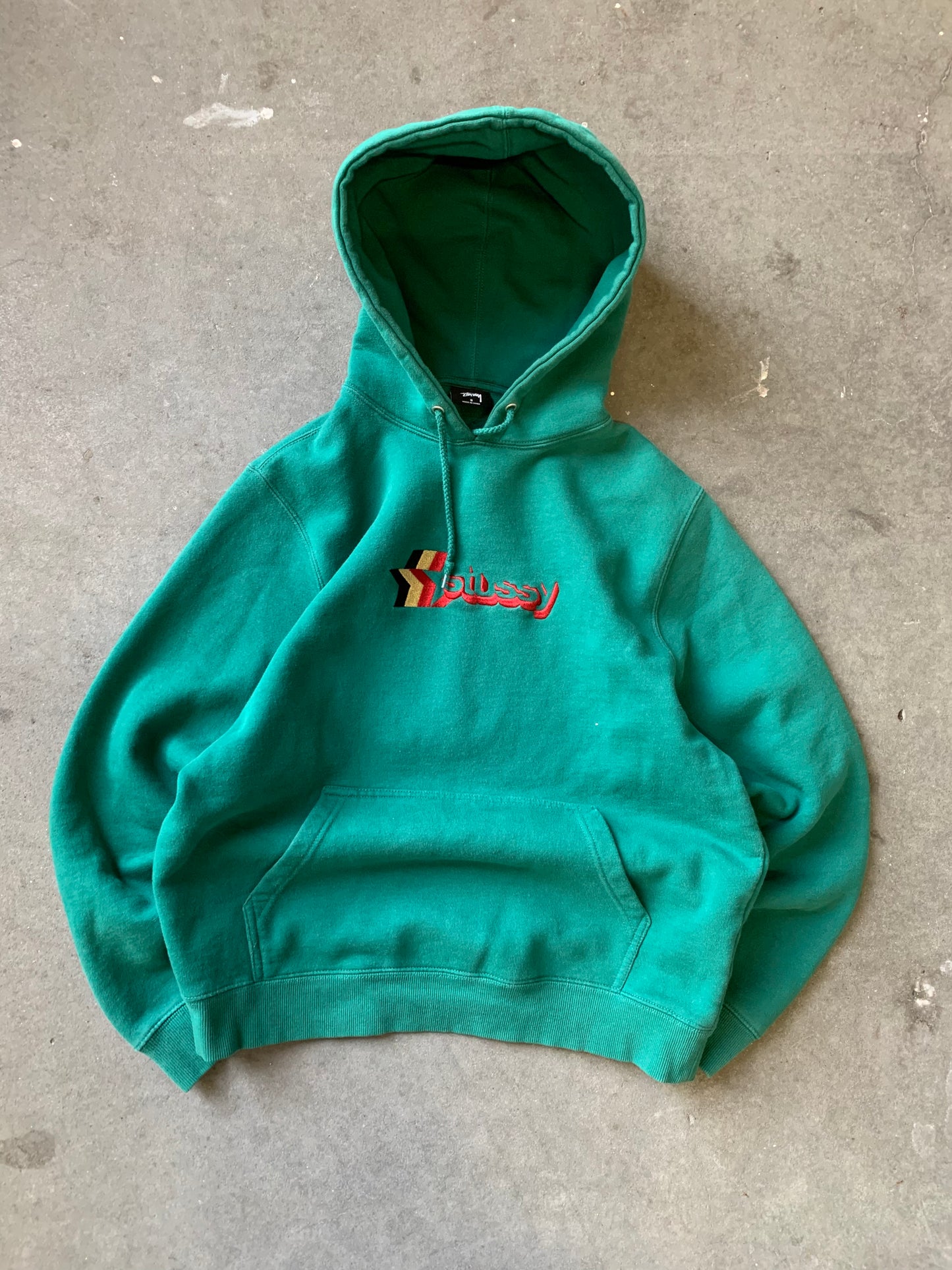 (S) Stussy Star Teal Hoodie