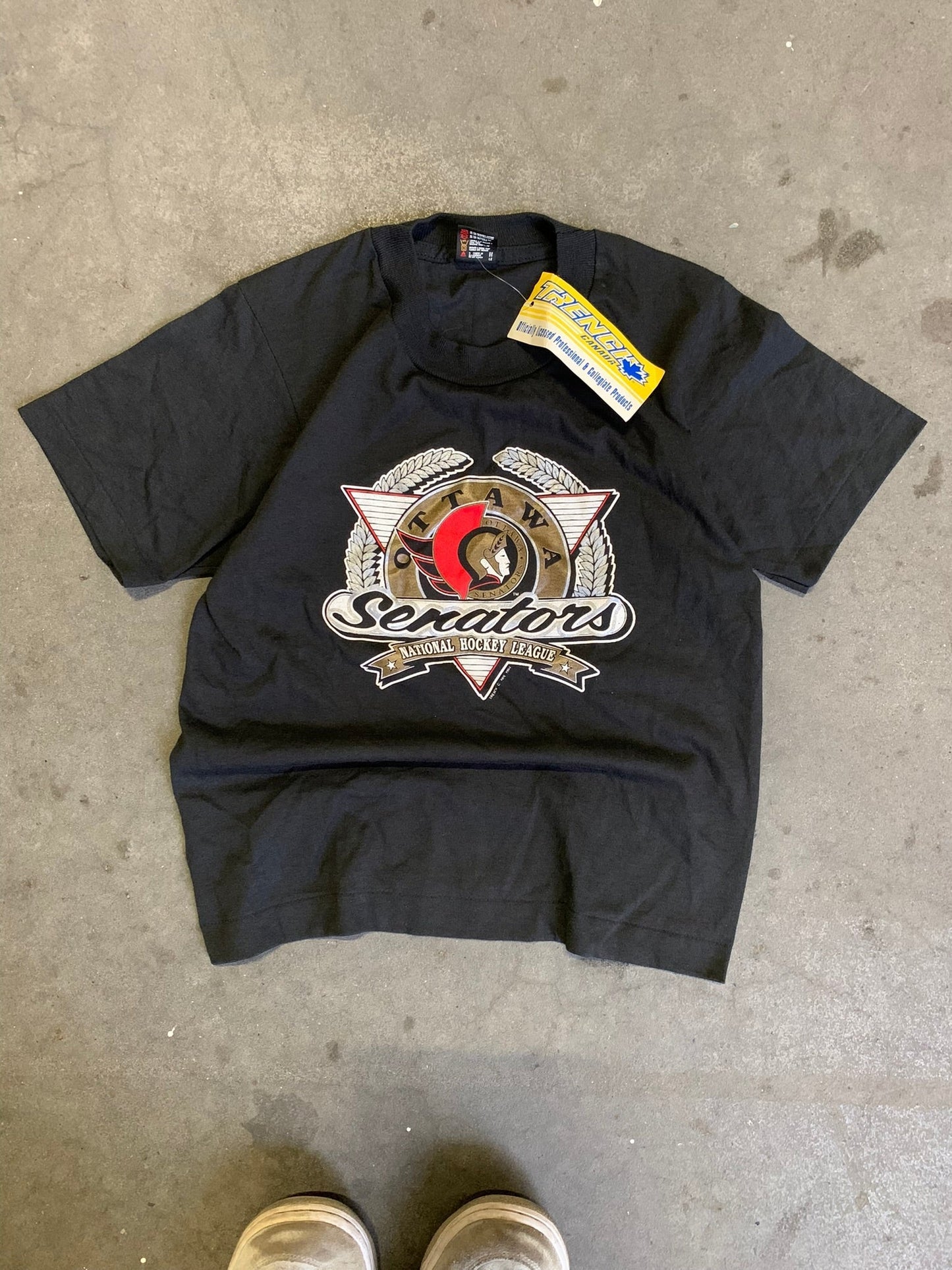 (XXS) 1991 Trench Deadstock Ottawa Sens Baby Tee