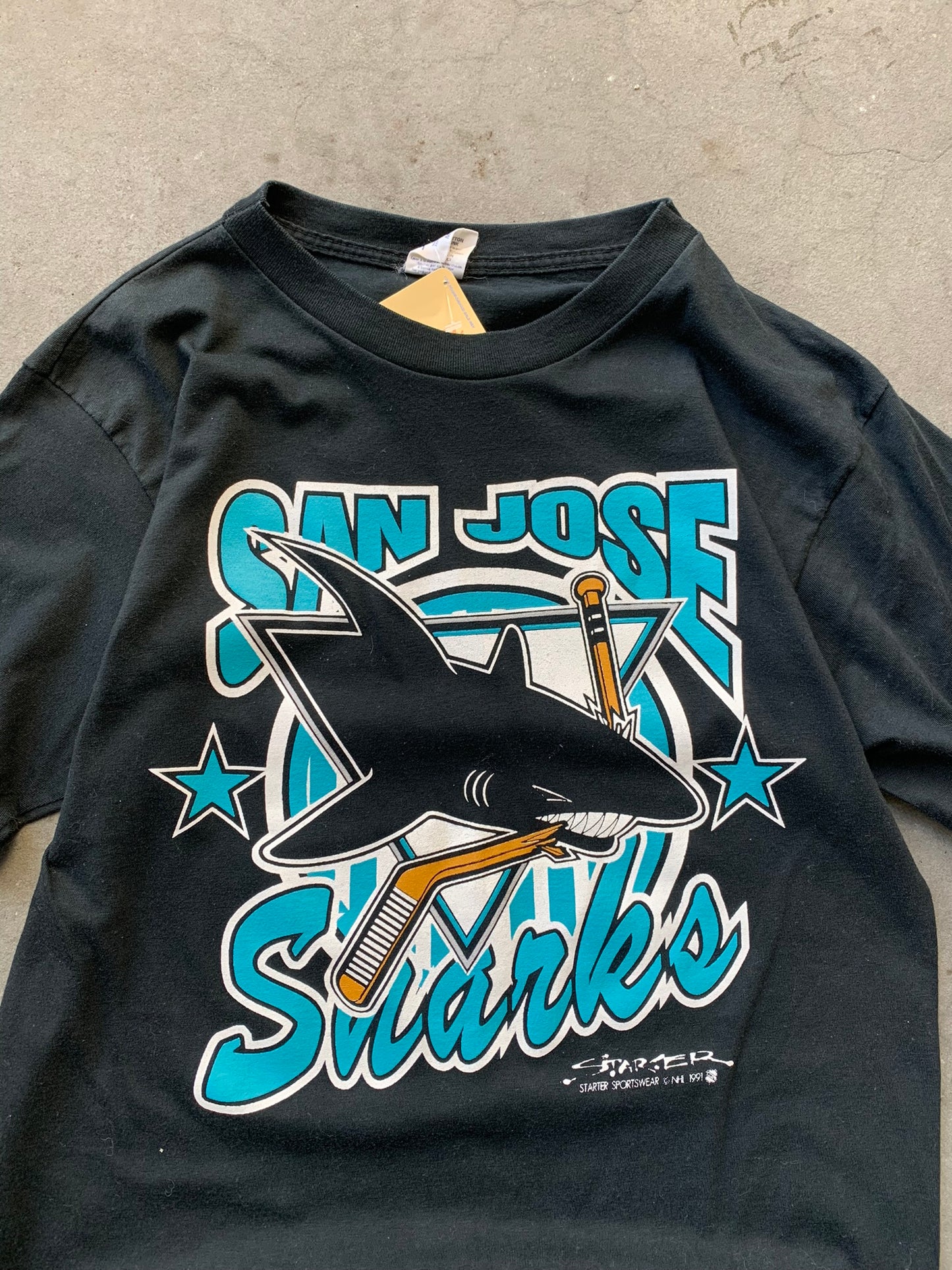 (M) 1991 Starter NHL SJ SHARKS Tee