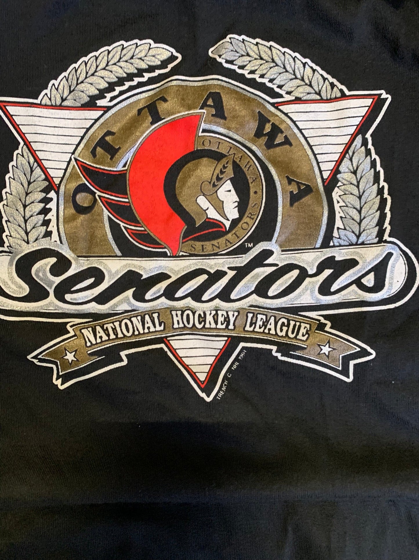 (XXS) 1991 Trench Deadstock Ottawa Sens Baby Tee