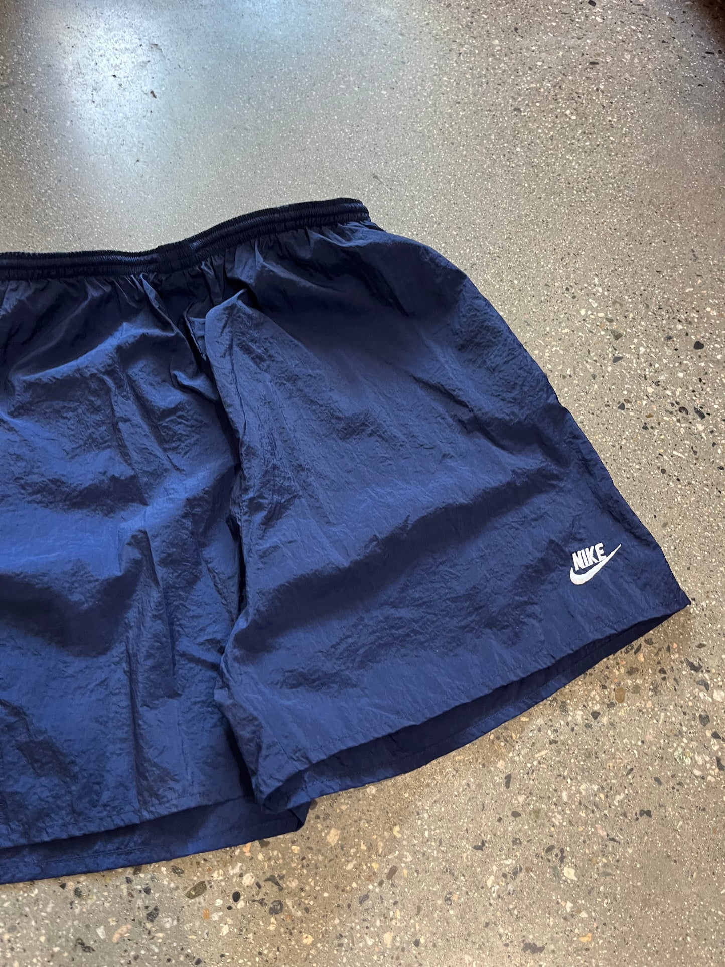 (W36”) 90s Nike Spell Out Nylon Shorts