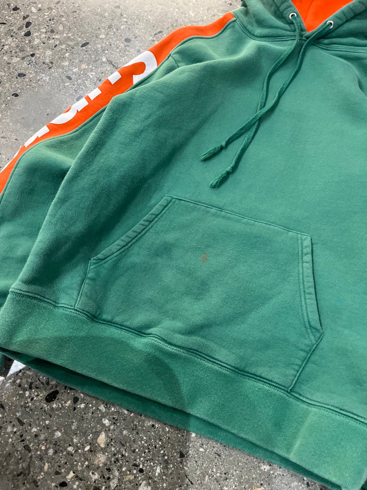 00's Supreme Arm Logo  Green Hoodie