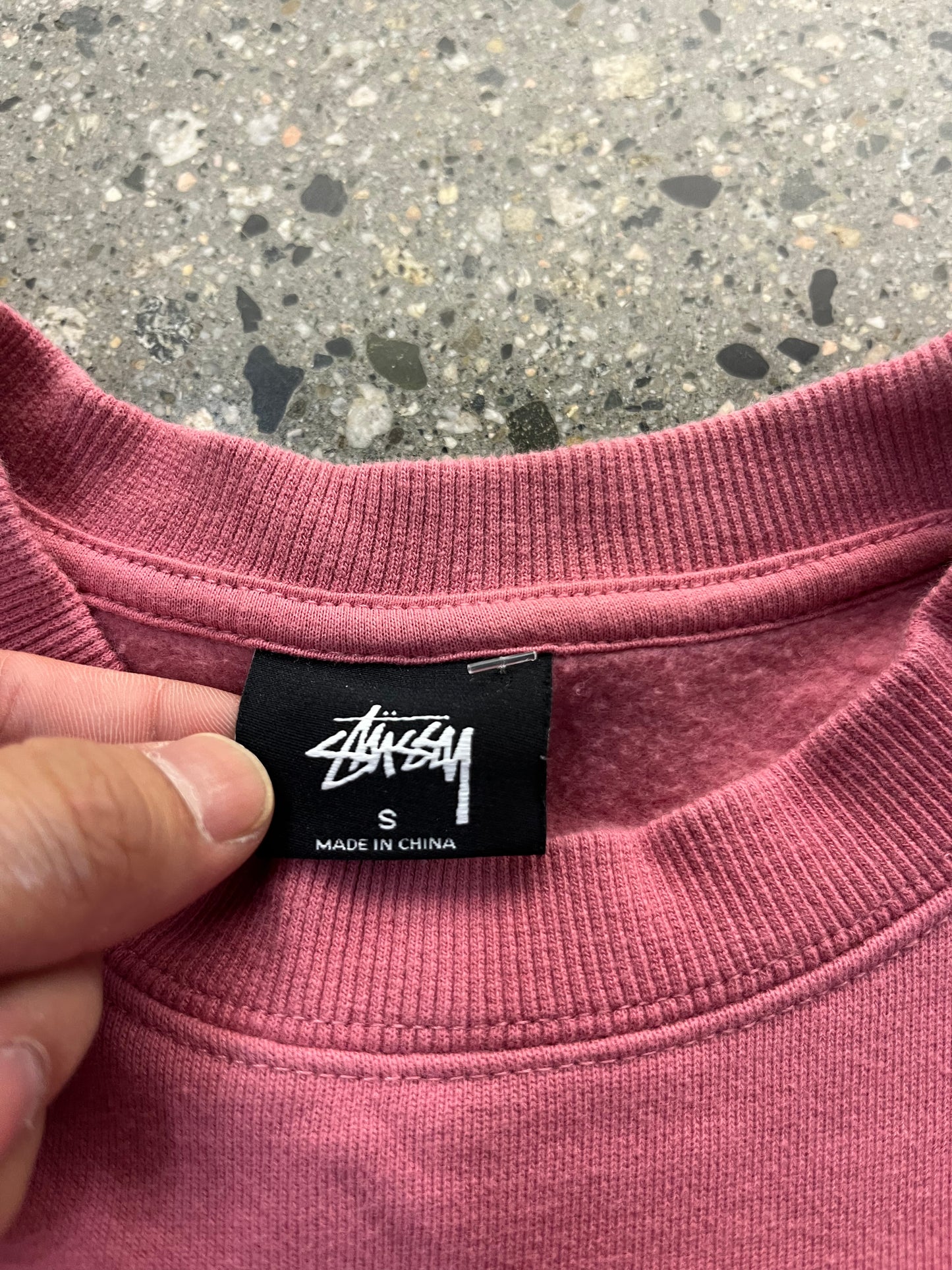 (S) Stussy Classic Script Centre Big Graphic Crewneck