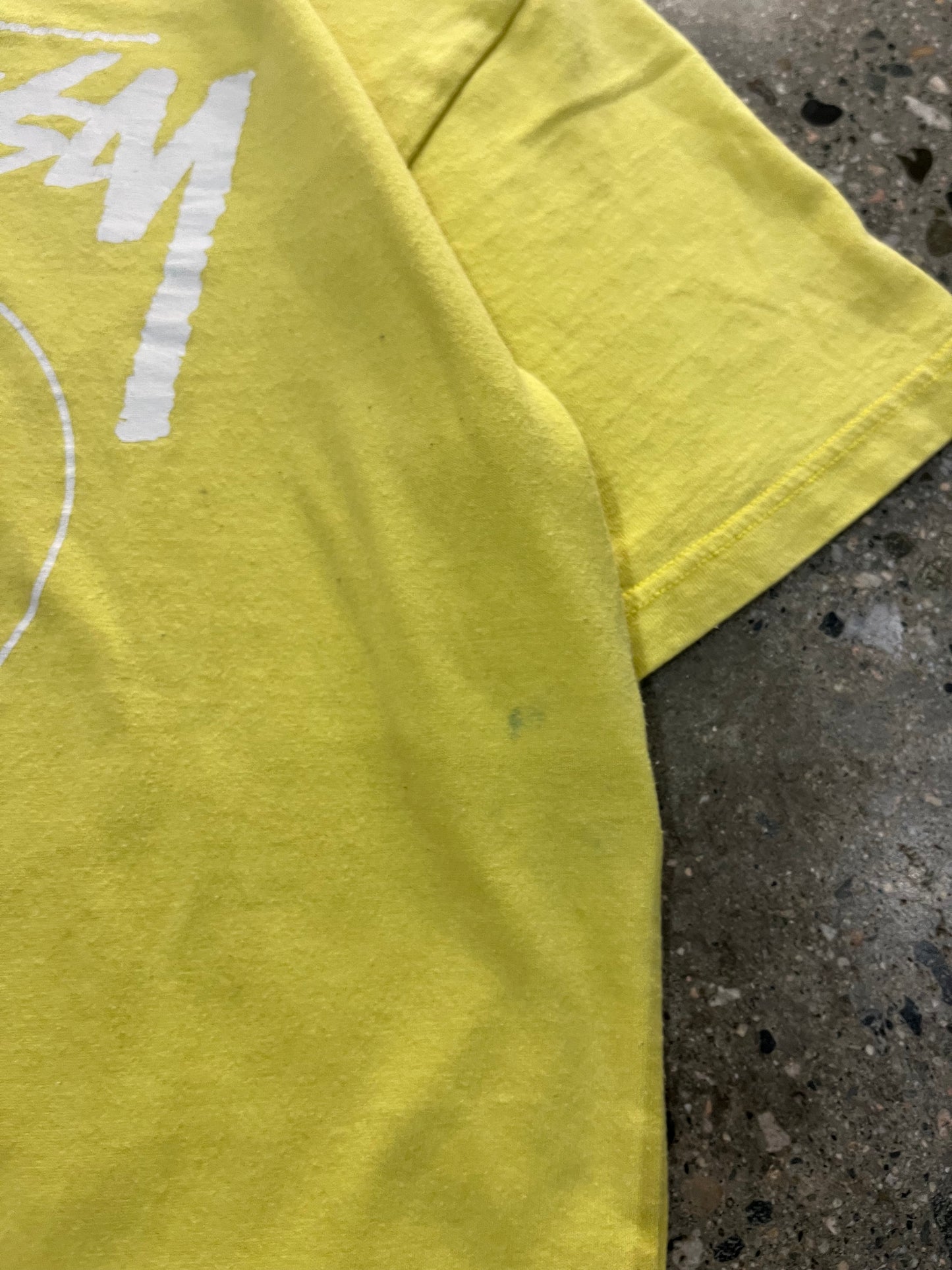 (M) Stussy Double S Yellow Tee