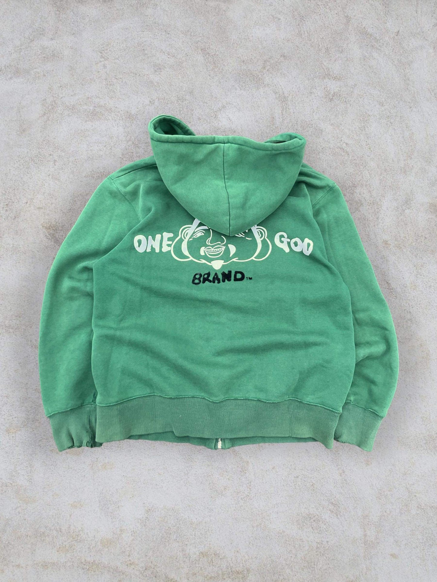 (L) 00’s Forest Green Evisu Zip Up