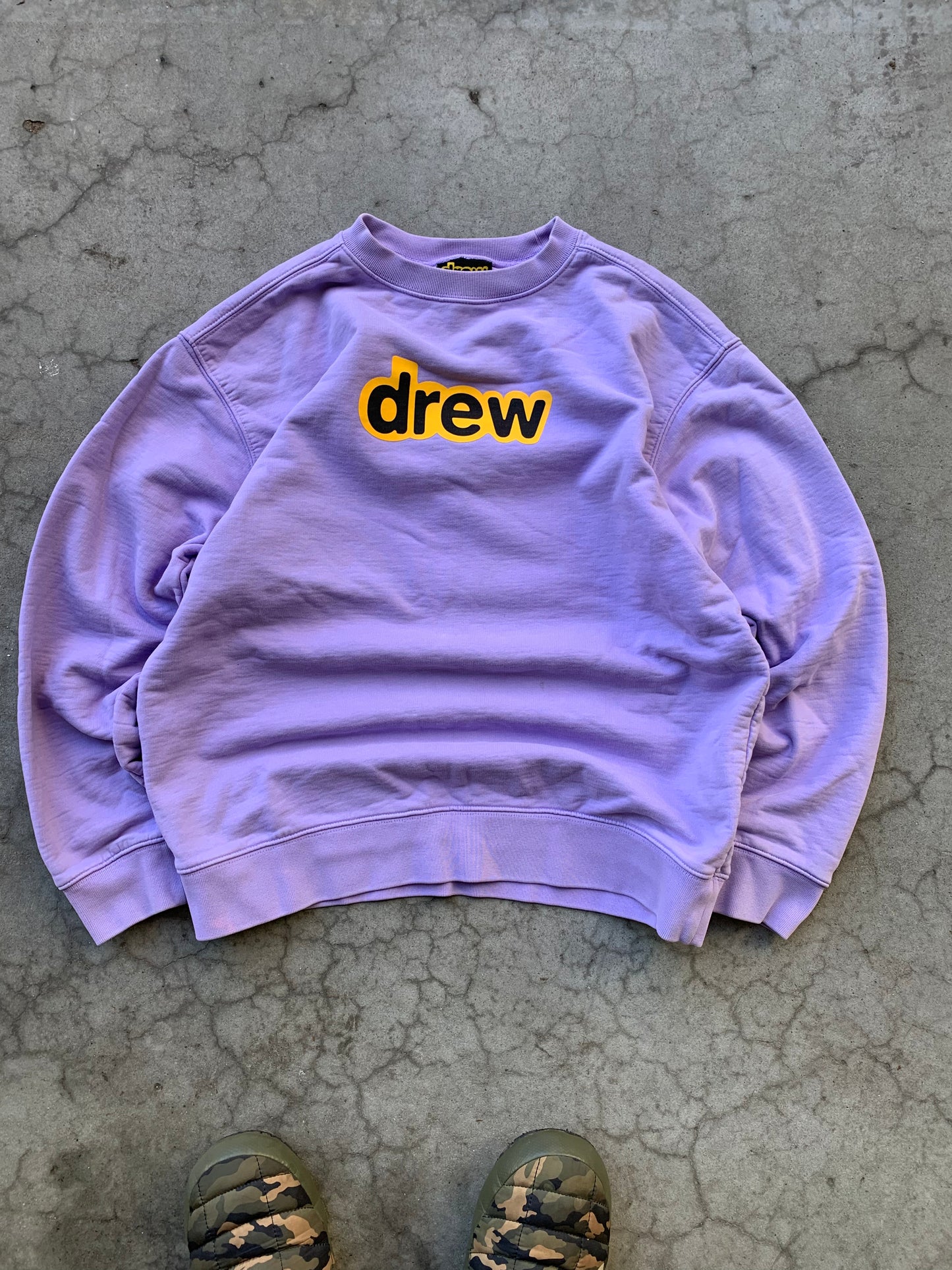 (XS/S) Drew Script Purple Crewneck