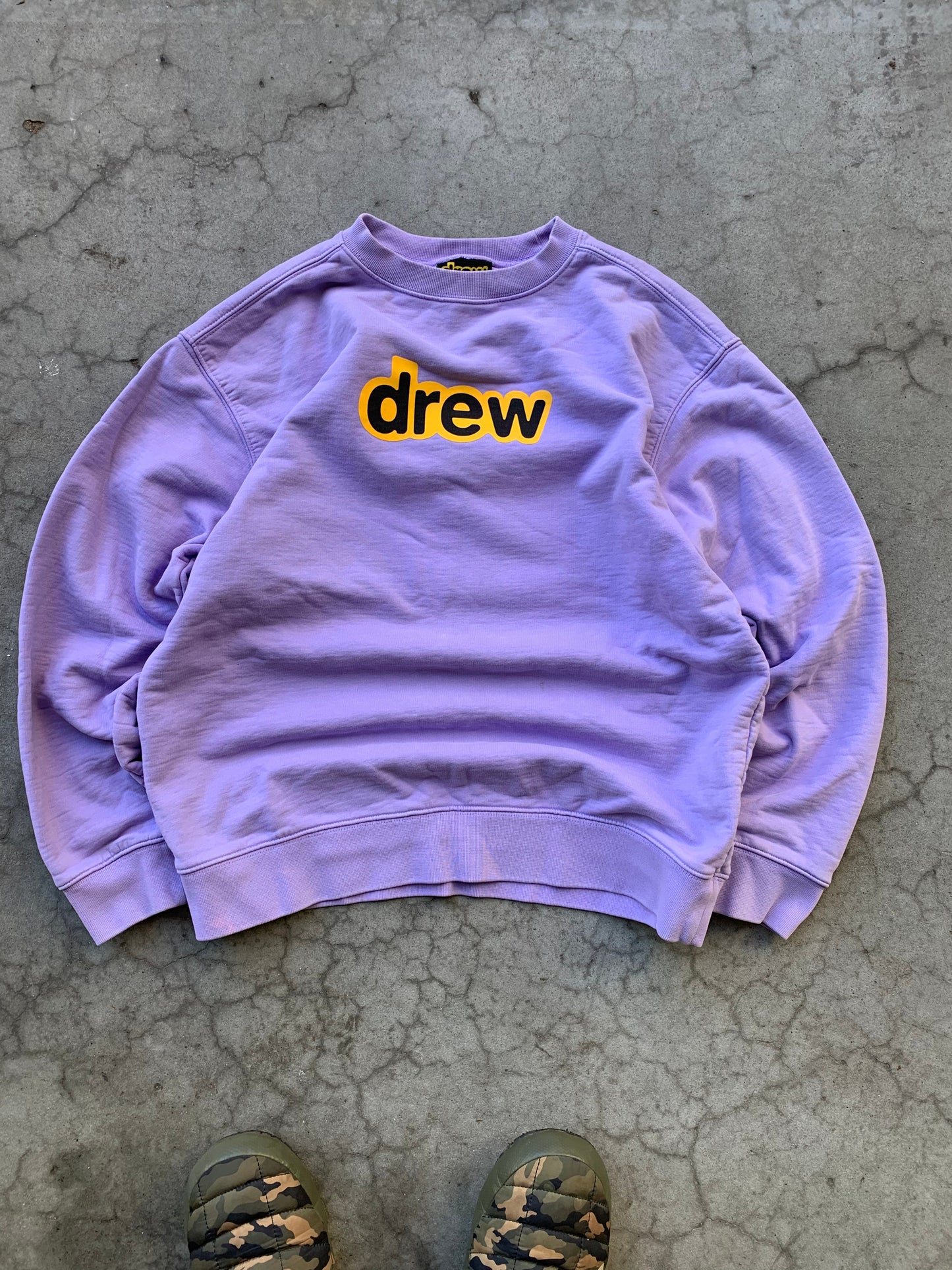 (XS/S) Drew Script Purple Crewneck